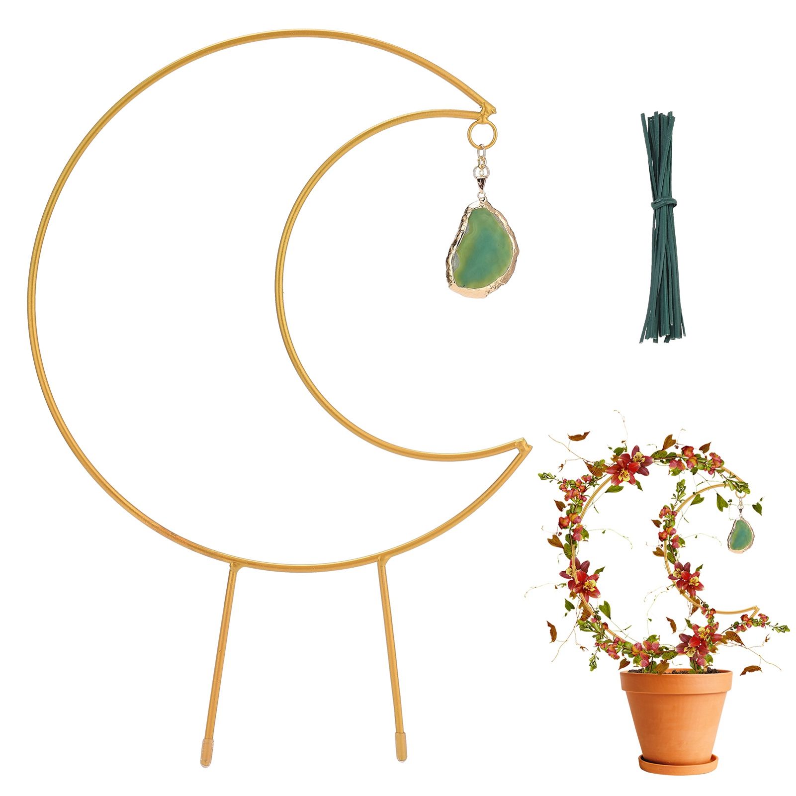 Plant Climbing Frame Climbing Vine Iron Flower Frame Moon Bracket Plant Trellis view 4