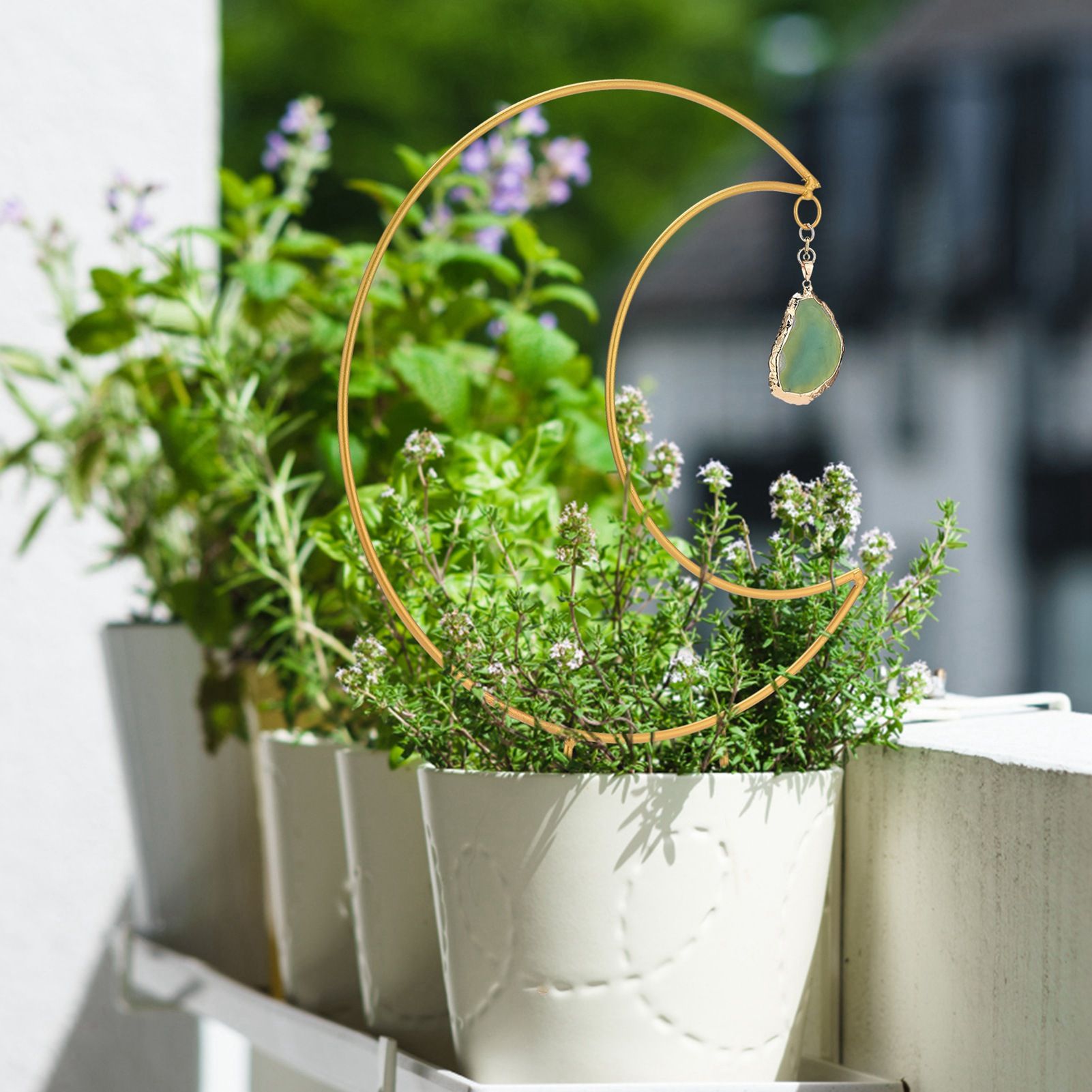 Plant Climbing Frame Climbing Vine Iron Flower Frame Moon Bracket Plant Trellis view 13