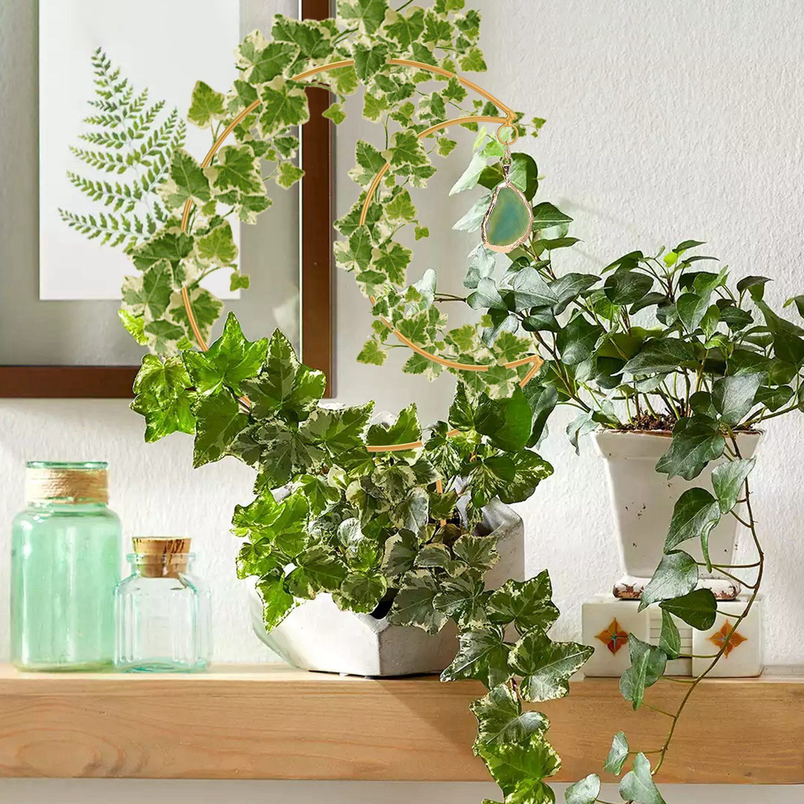 Plant Climbing Frame Climbing Vine Iron Flower Frame Moon Bracket Plant Trellis view 14
