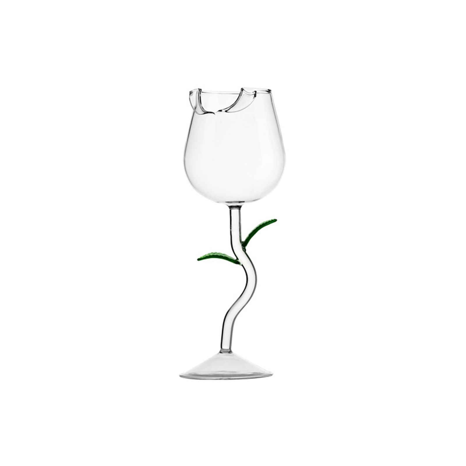 Wine Glass Rose Flower Shape Wine Cup High Borosilicate Glass Cocktail Glass