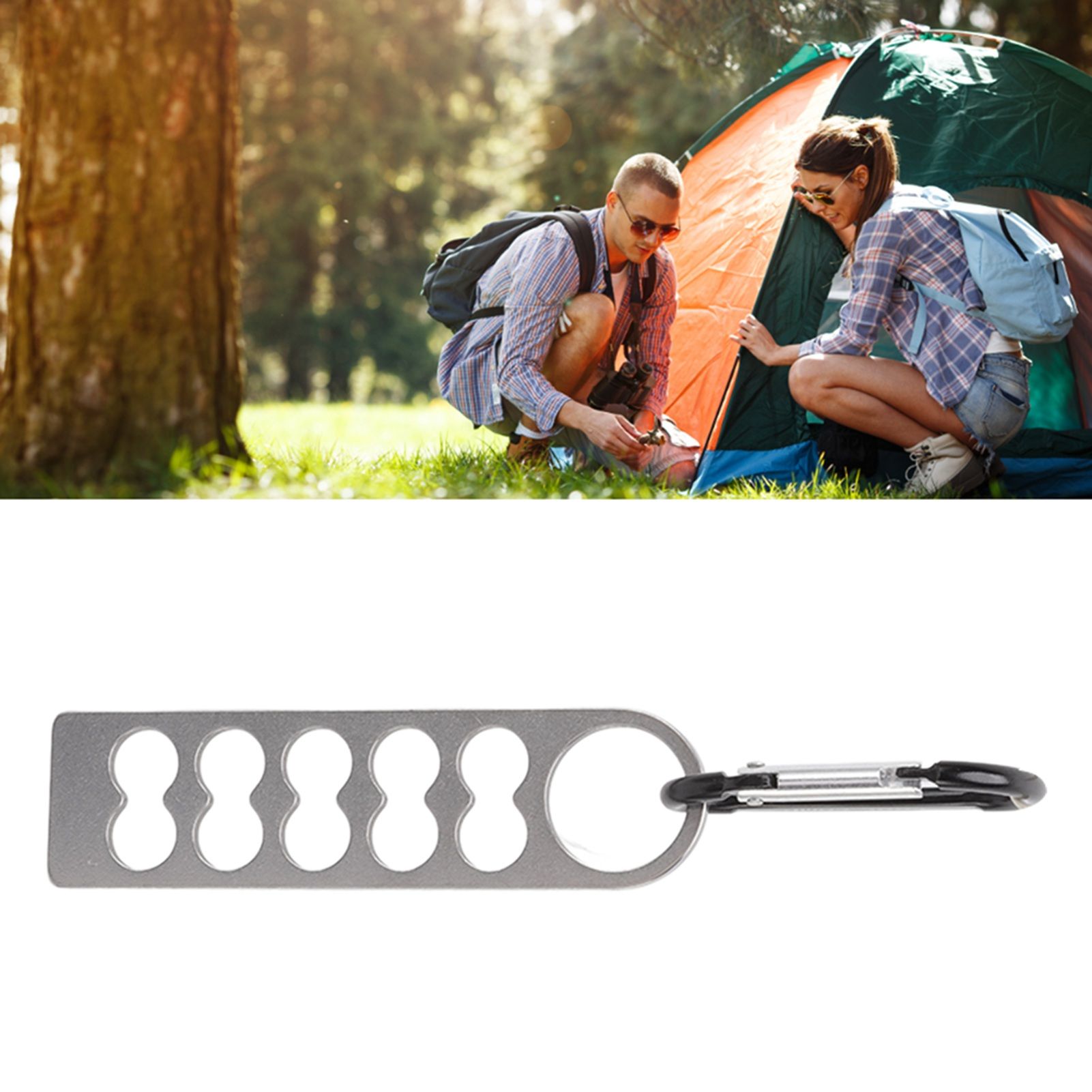 Tent Peg Organizer with Buckle 304 Stainless Steel Camping Nail Holder Tent view 11