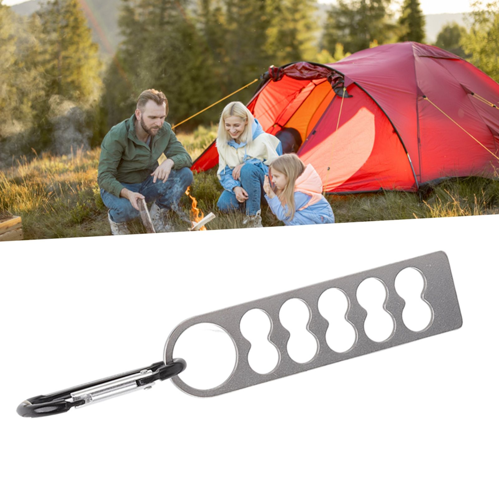 Tent Peg Organizer with Buckle 304 Stainless Steel Camping Nail Holder Tent view 12