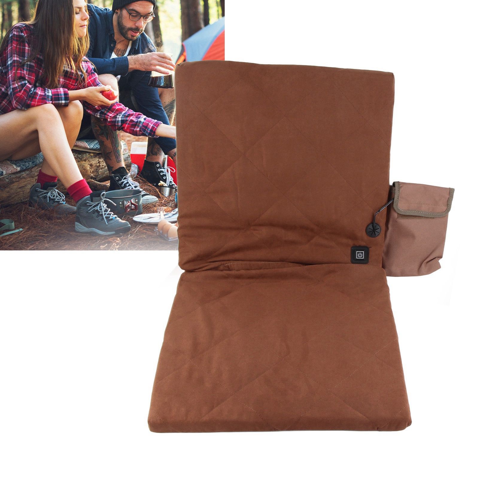 Electric Heating Seat Cushion Foldable Stadium Seats Heated Cover Pads with view 12