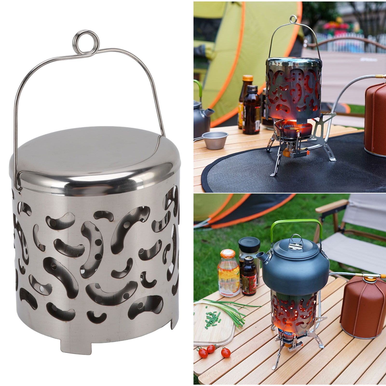 Camping Mini Heater Stainless Steel Portable Heating Stove for Outdoor Winter Fall view 11