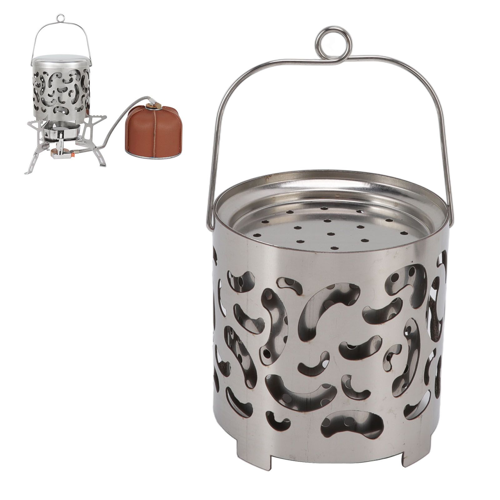 Camping Mini Heater Stainless Steel Portable Heating Stove for Outdoor Winter Fall view 12