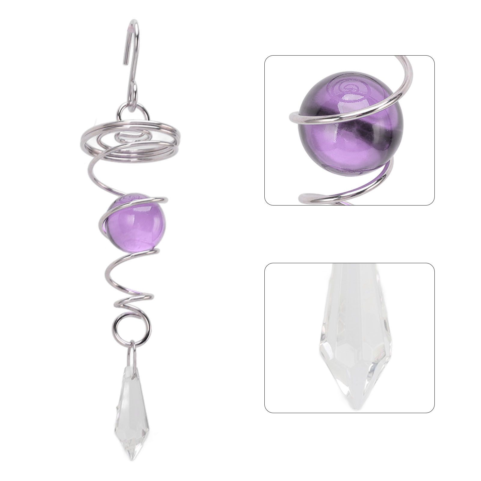 2Pcs Gazing Ball Spiral Tail Wind Spinner Stabilizer Stainless Steel Spiral view 8