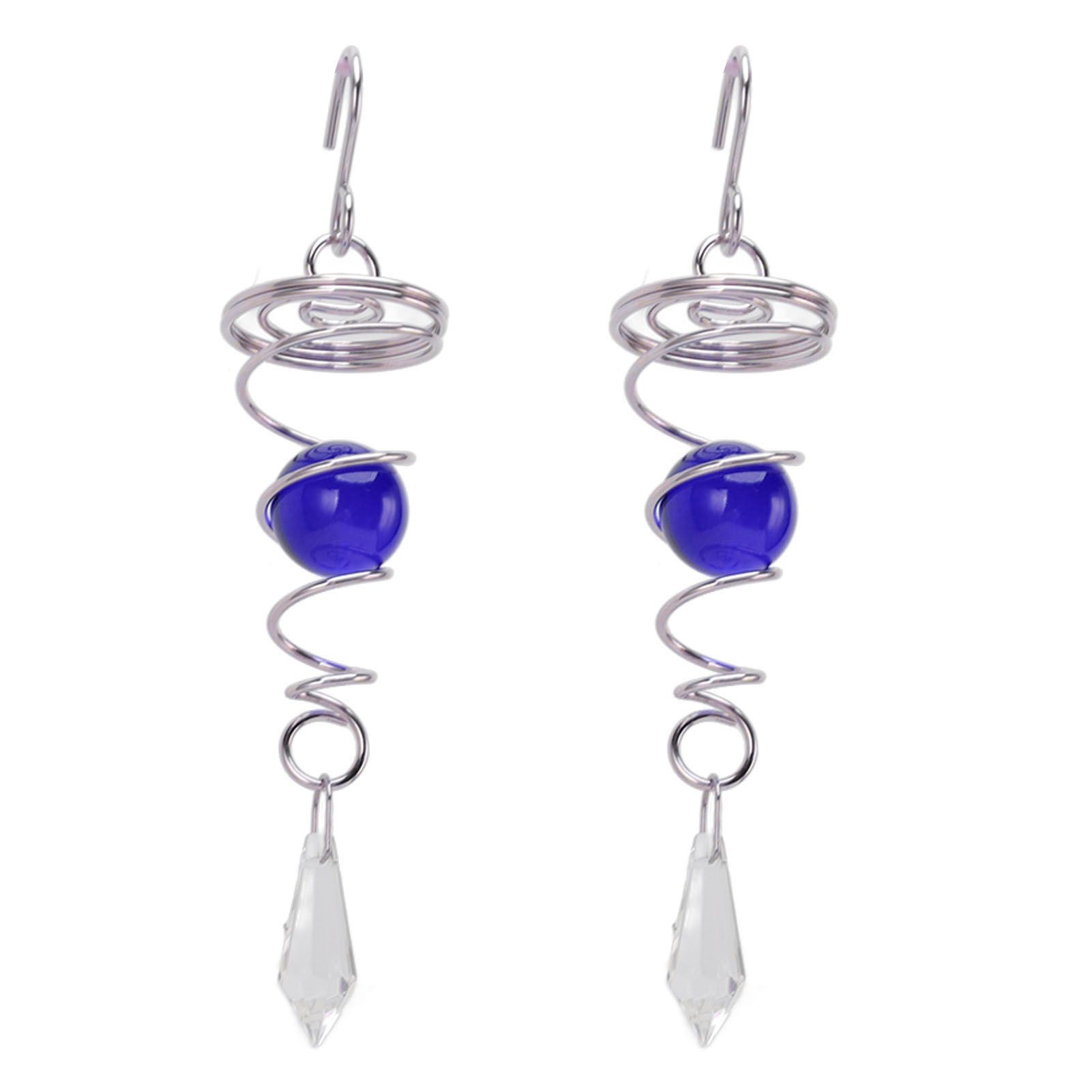 2Pcs Gazing Ball Spiral Tail Wind Spinner Stabilizer Stainless Steel Spiral — image 1