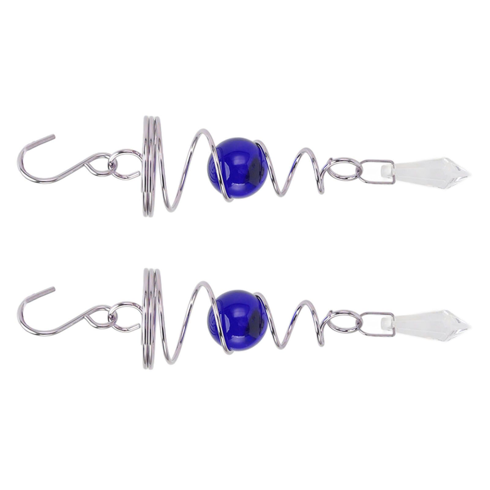 2Pcs Gazing Ball Spiral Tail Wind Spinner Stabilizer Stainless Steel Spiral view 2