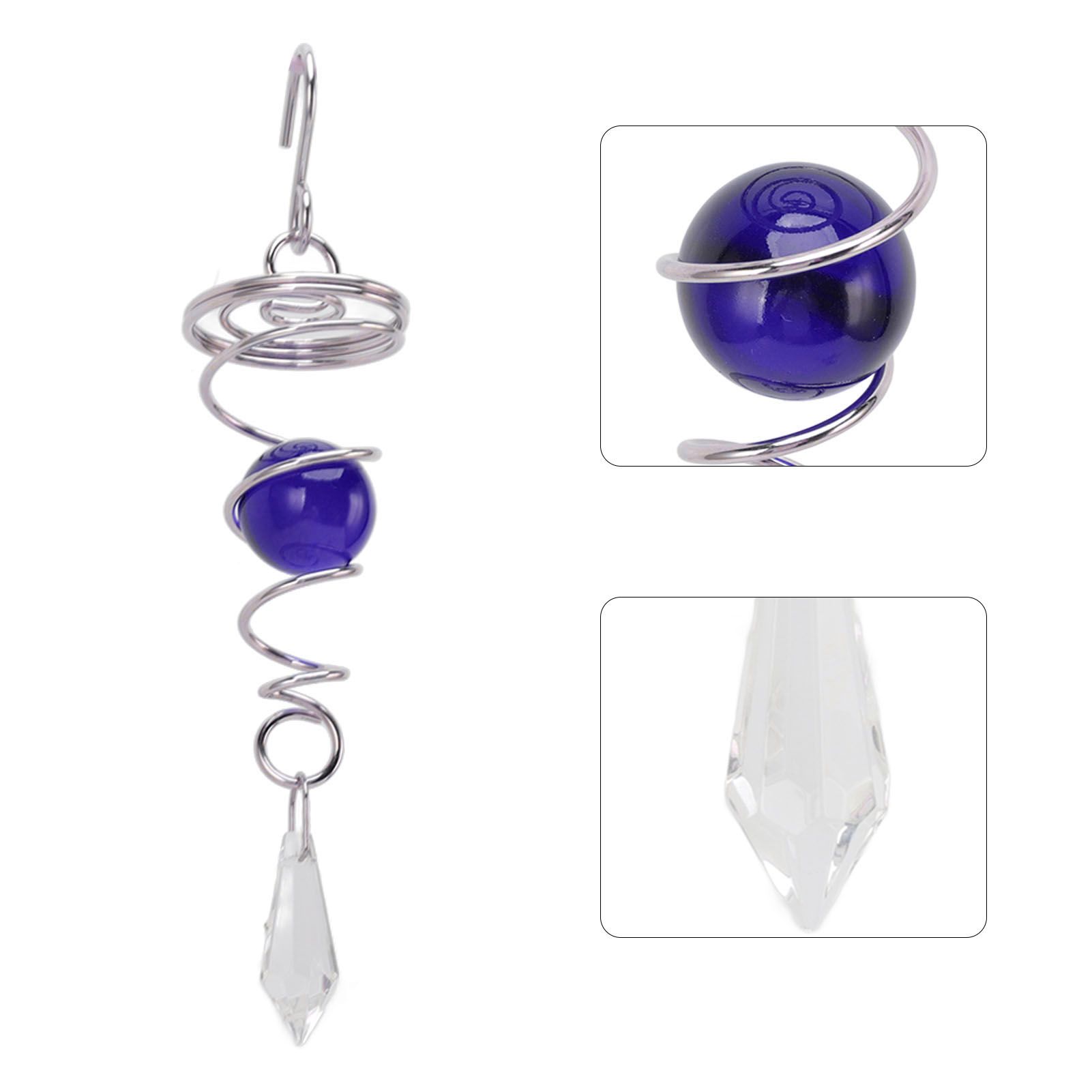 2Pcs Gazing Ball Spiral Tail Wind Spinner Stabilizer Stainless Steel Spiral view 9