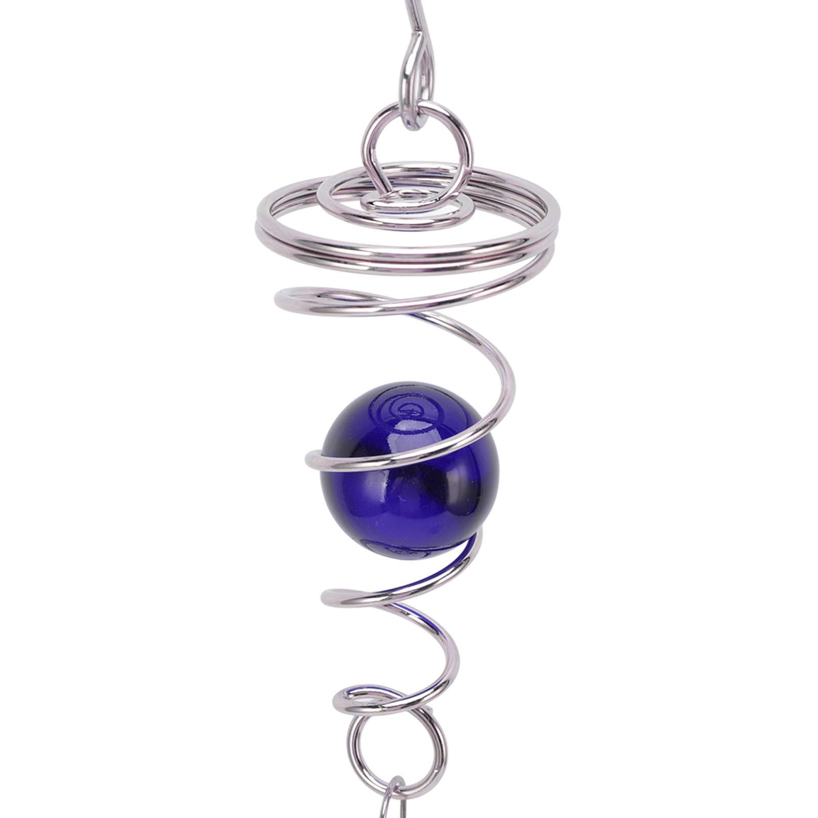 2Pcs Gazing Ball Spiral Tail Wind Spinner Stabilizer Stainless Steel Spiral view 14