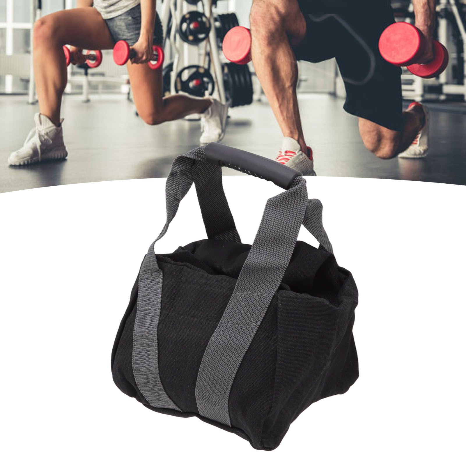 Workout Sandbag Tear Resistant with Ergonomic Handle 12oz Canvas Weightlifting view 12