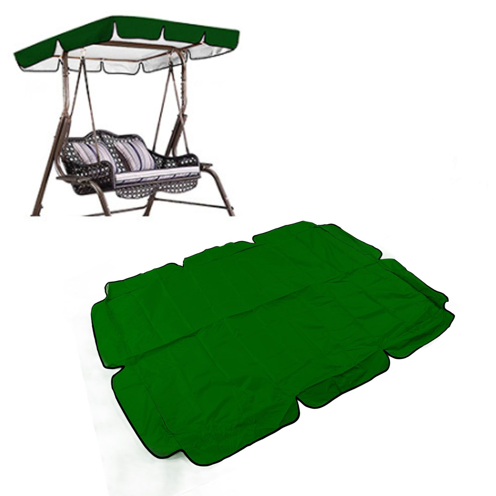 Waterproof Outdoor Swing Canopy Replacement 420D Silver Coated Oxford Fabric view 11