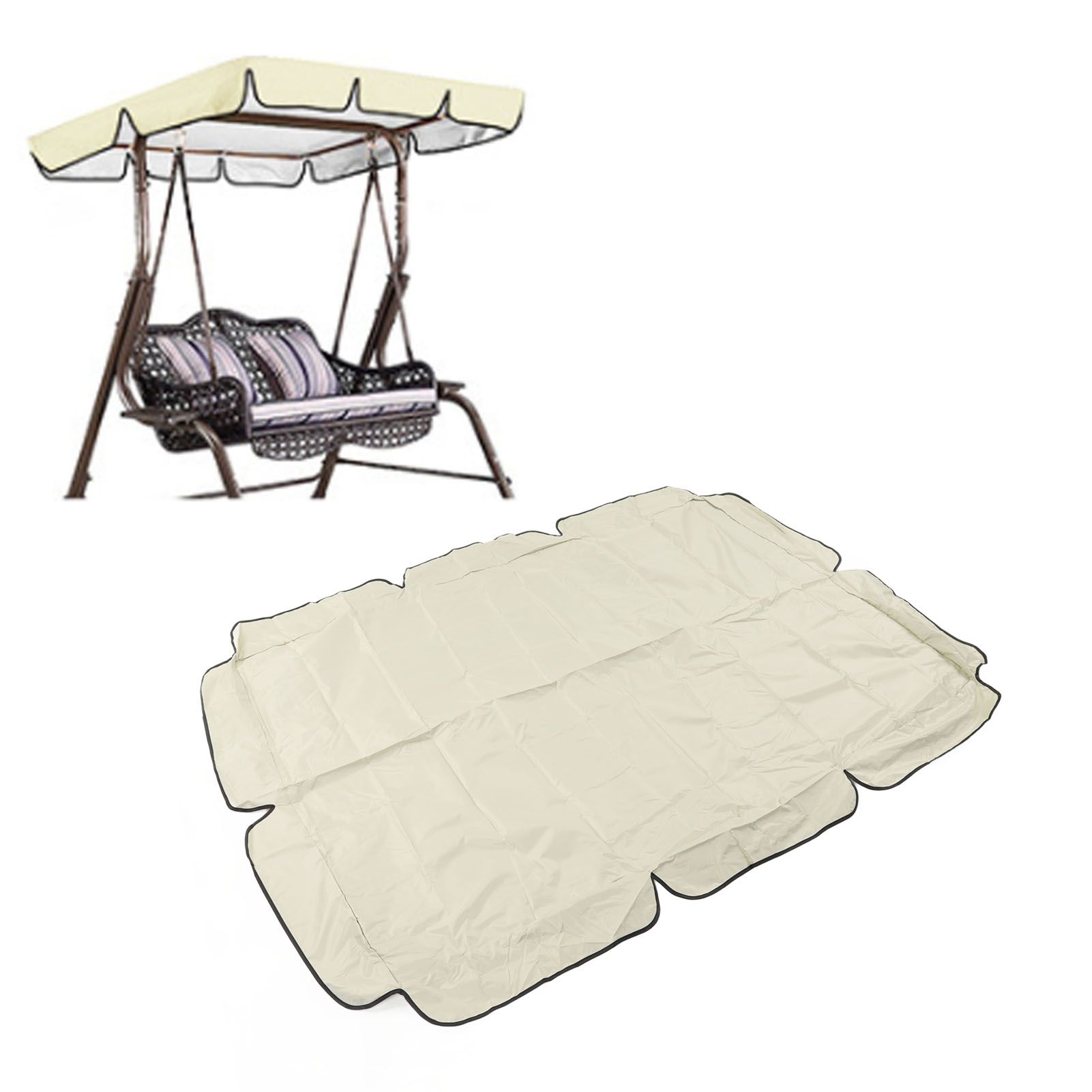 Waterproof Outdoor Swing Canopy Replacement 420D Silver Coated Oxford Fabric view 11