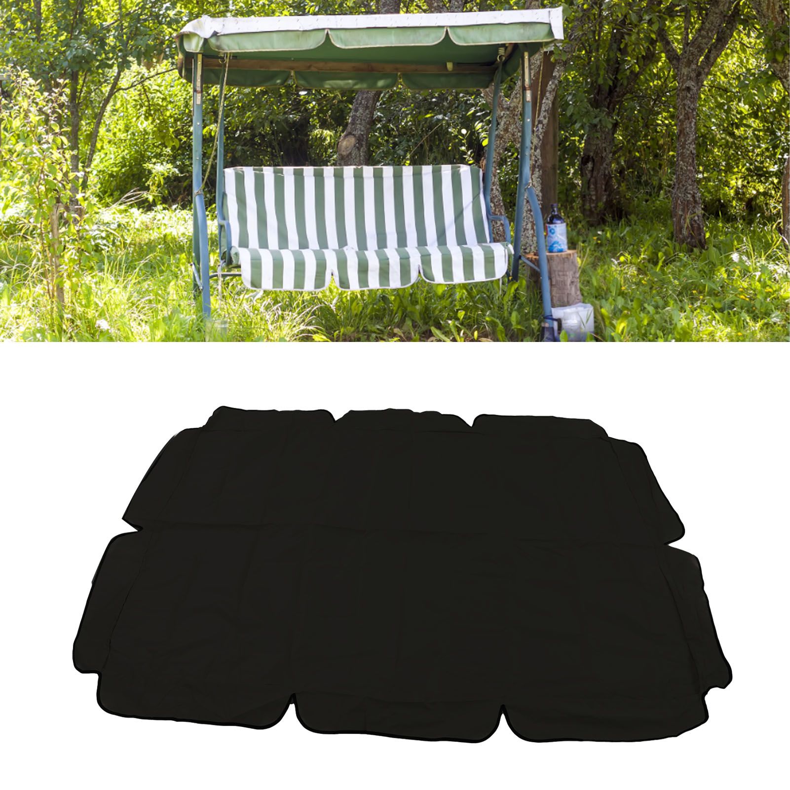 Waterproof Outdoor Swing Canopy Replacement 420D Silver Coated Oxford Fabric view 12