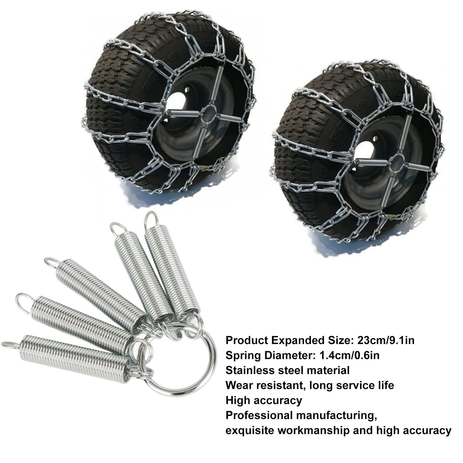 2pcs Tire Chain Tensioner Stainless Steel 23cm High Accuracy Chain Tensioner view 15