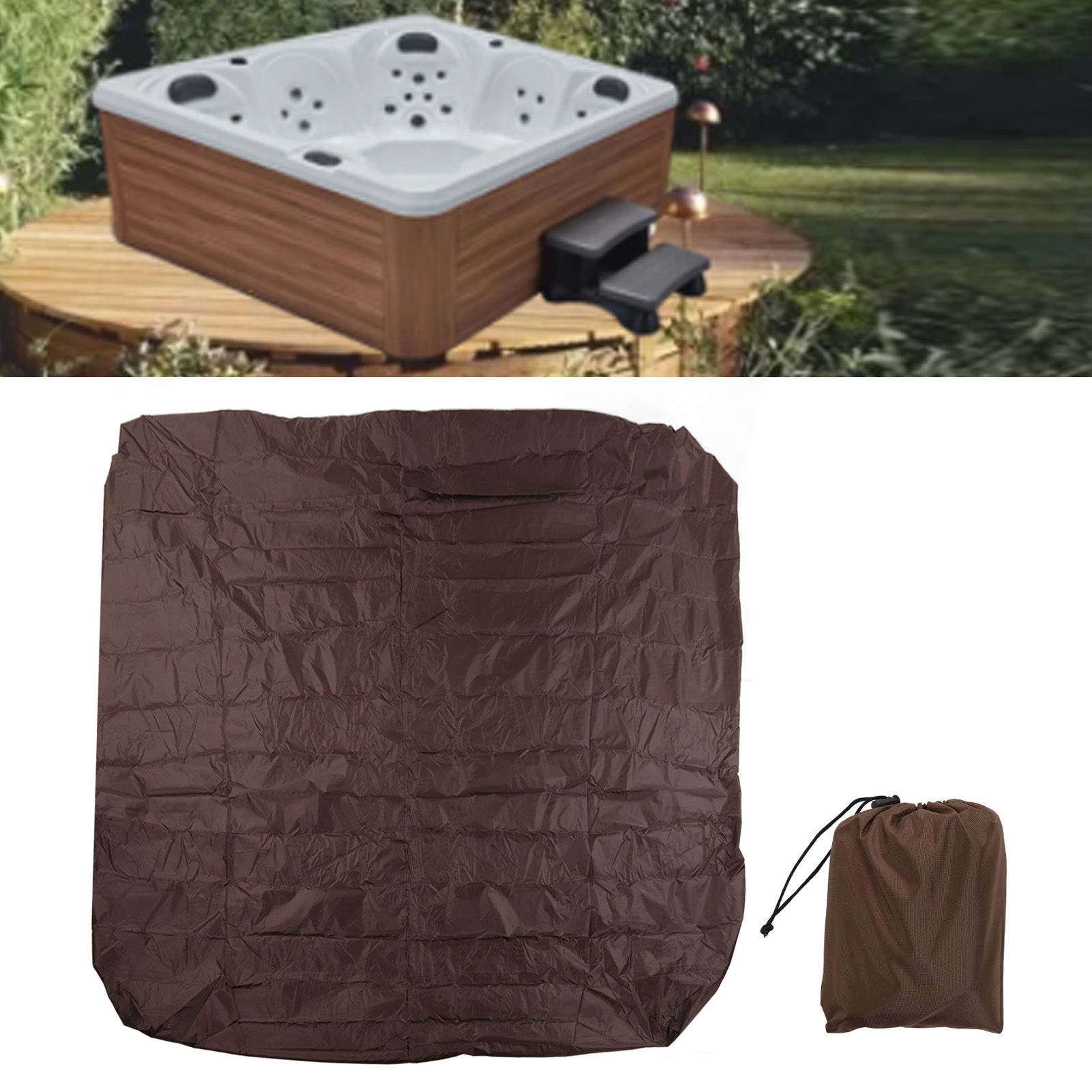 Outdoor Bathtub Dust Cover 190 Silver Coated Polyester Taffeta Waterproof Hot view 11