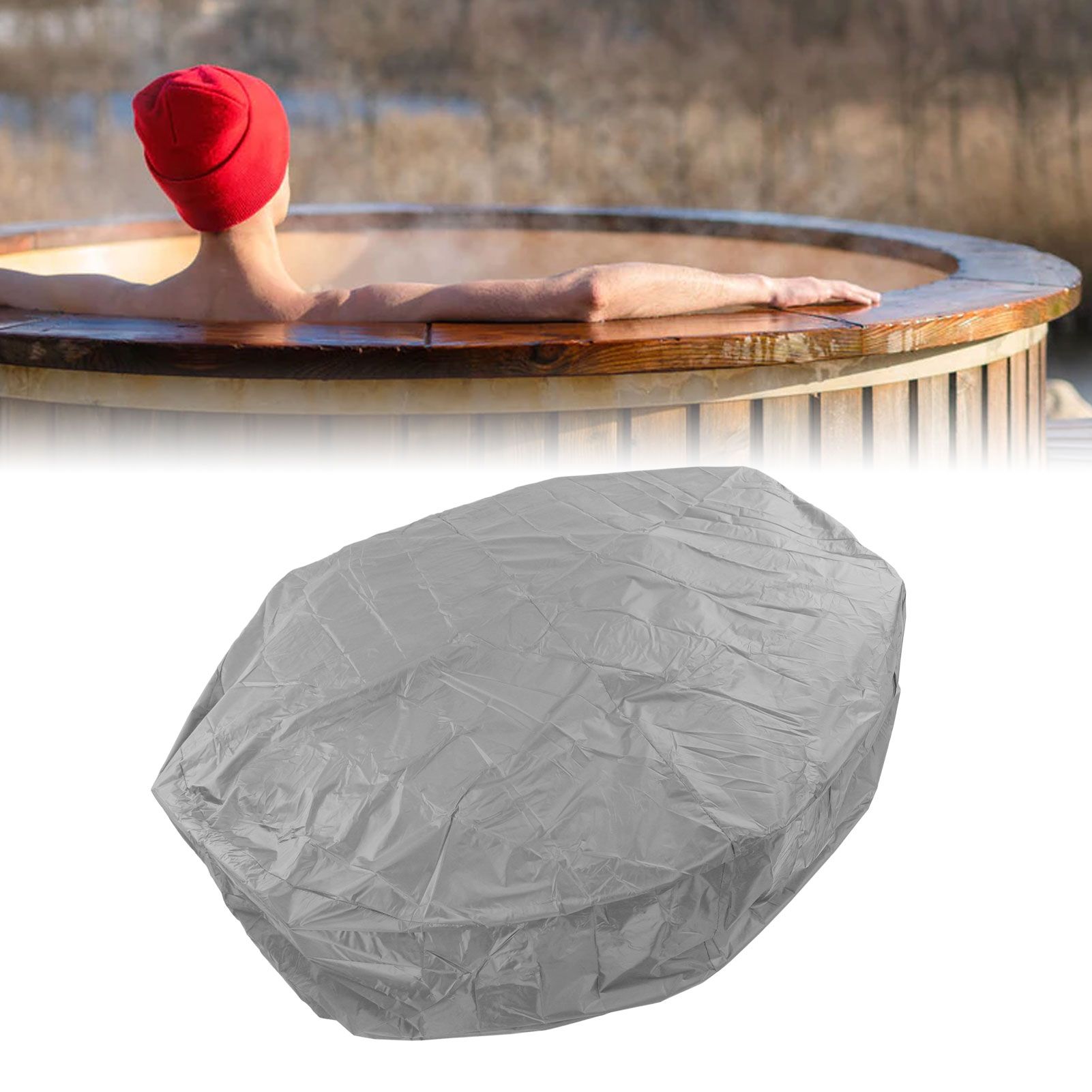 Outdoor Furniture Dust Covers Round Bathtub Cover 190 Silver Polyester Taffeta view 12