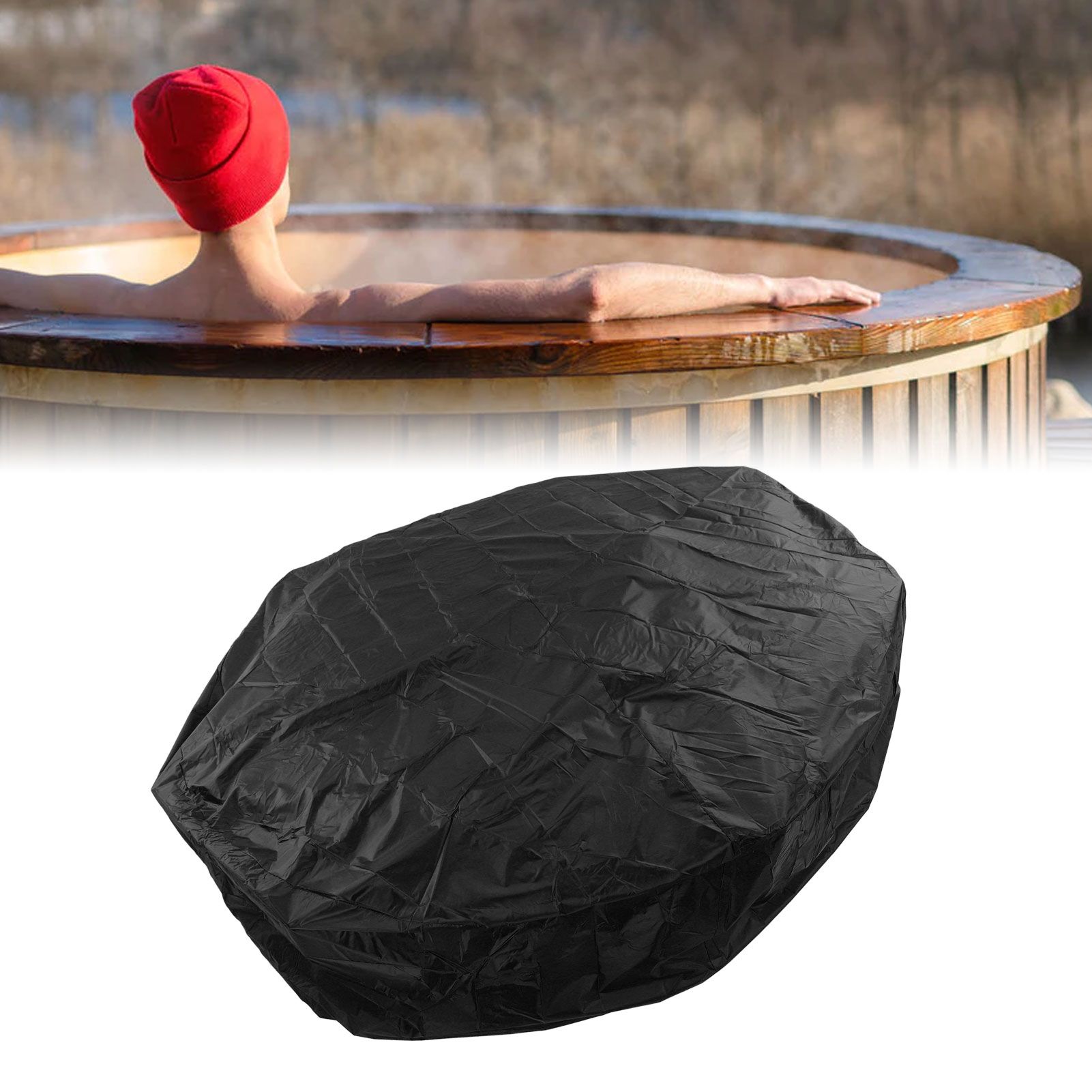 Outdoor Furniture Dust Covers Round Bathtub Cover 190 Silver Polyester Taffeta view 12