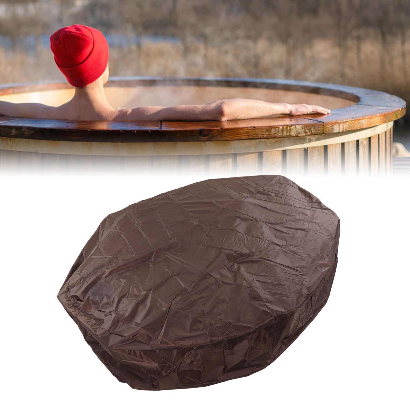 Outdoor Furniture Dust Covers Round Bathtub Cover 190 Silver Polyester Taffeta view 12