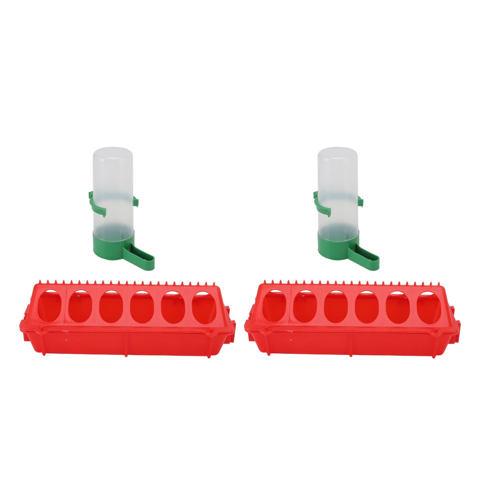 2Set Flip Top Chick Birds Water Feeder PP Chicken Trough Automatic Feeder with view 9