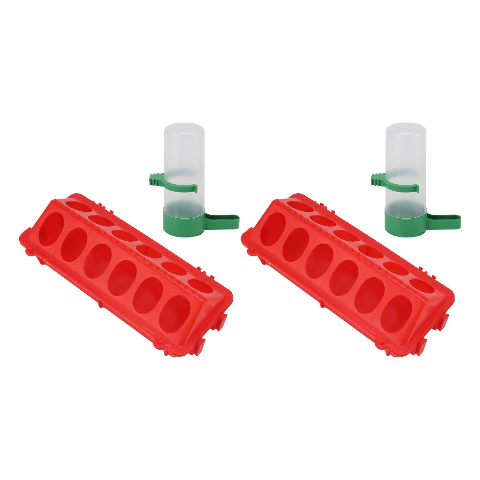 2Set Flip Top Chick Birds Water Feeder PP Chicken Trough Automatic Feeder with view 5