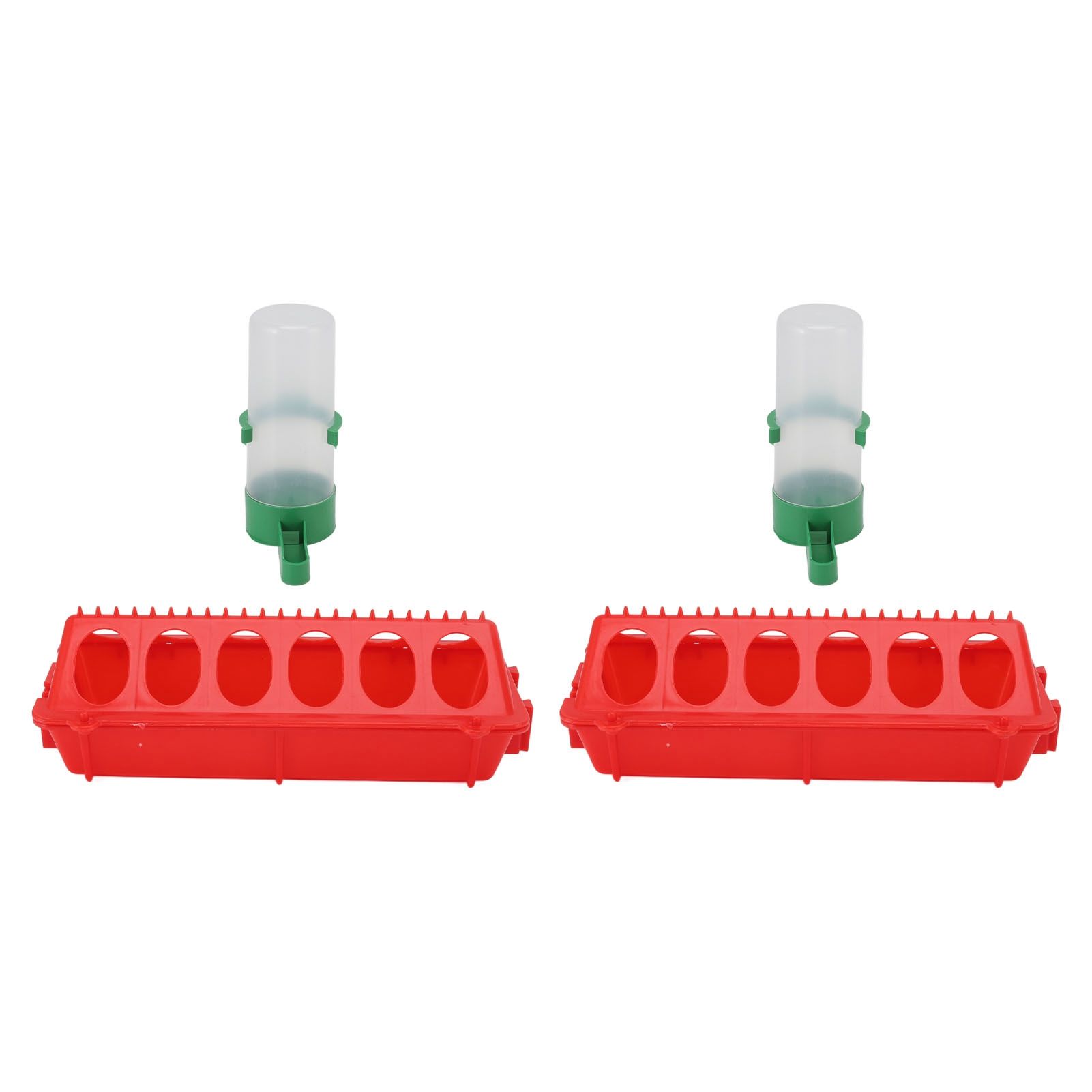 2Set Flip Top Chick Birds Water Feeder PP Chicken Trough Automatic Feeder with view 10