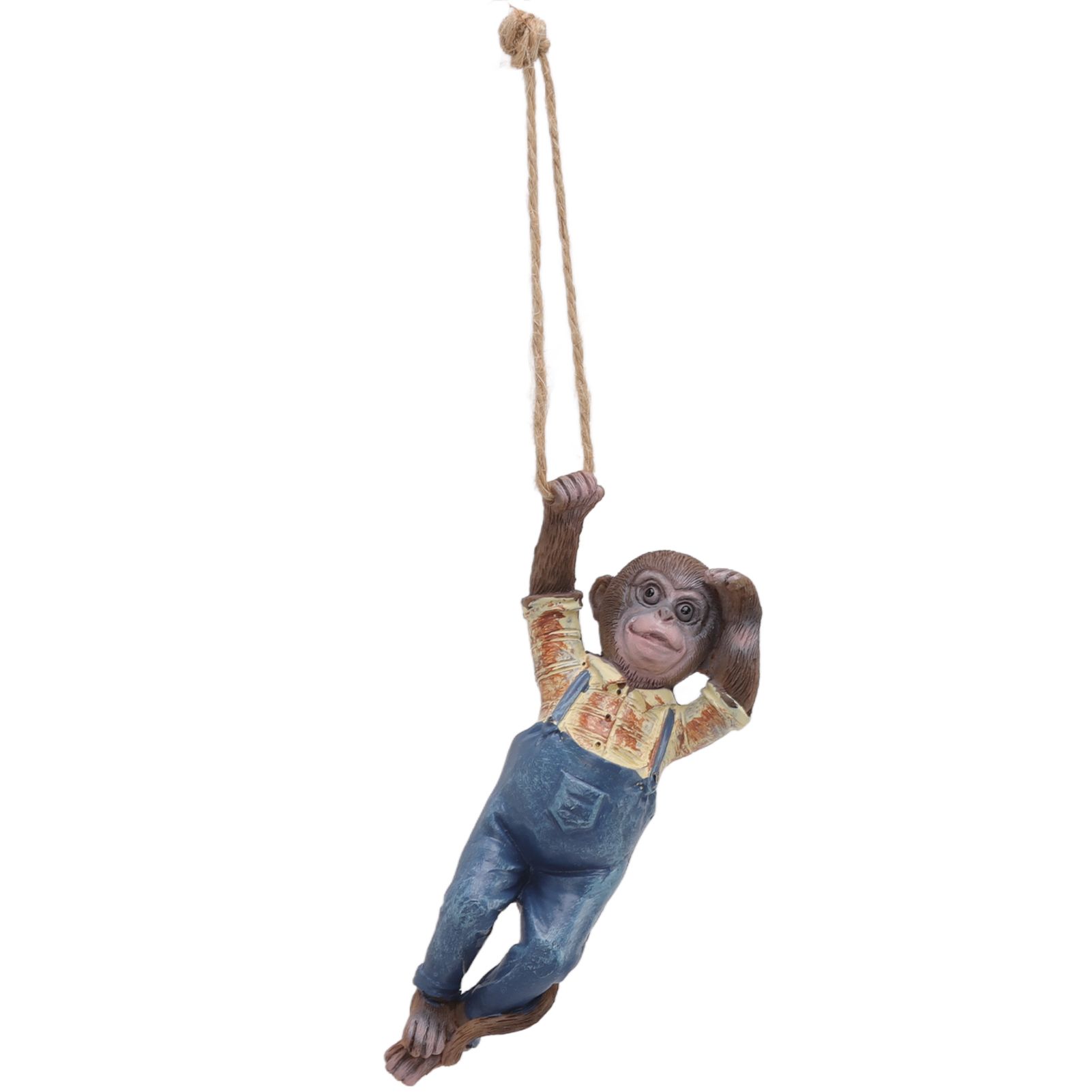 Garden Monkey Statues Cute Simulation Resin Hanging Monkey Garden Ornament for view 2
