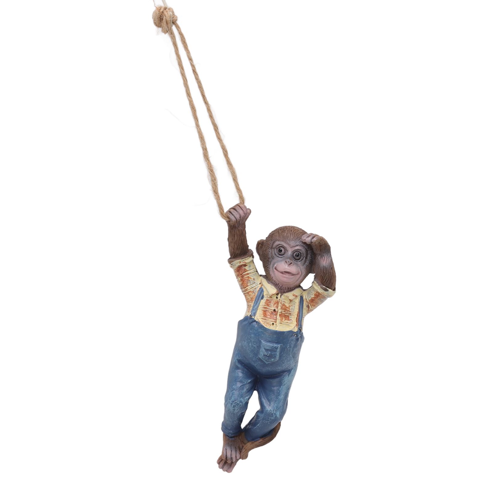 Garden Monkey Statues Cute Simulation Resin Hanging Monkey Garden Ornament for view 5