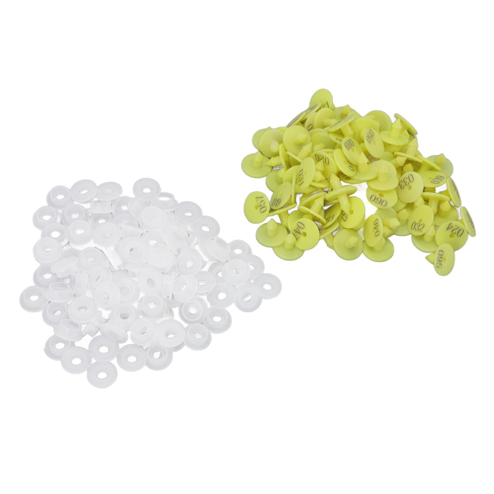 100PCS Livestock Ear Tag Bright Yellow PP Fadeless Reusable Universal Animal view 2
