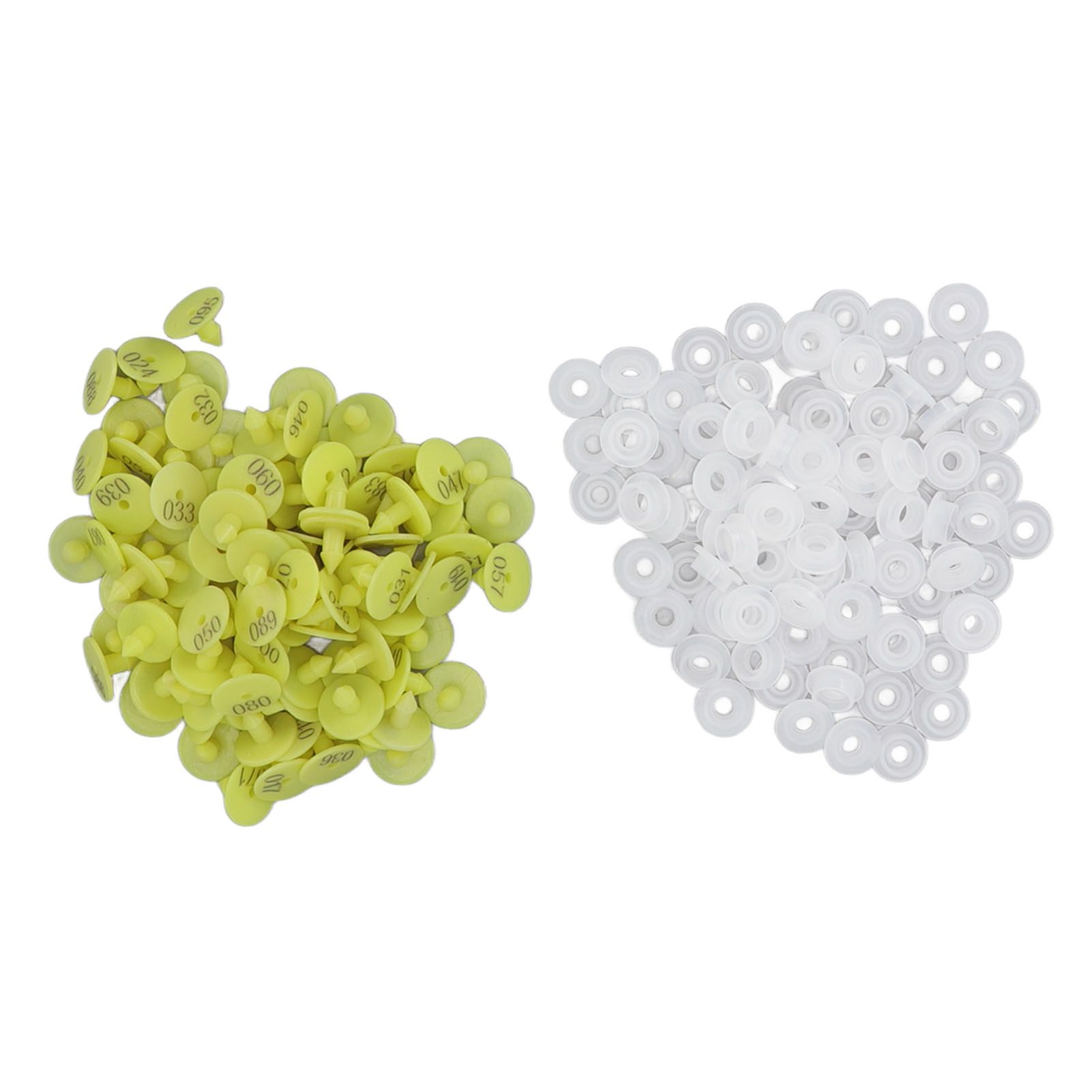 100PCS Livestock Ear Tag Bright Yellow PP Fadeless Reusable Universal Animal view 4