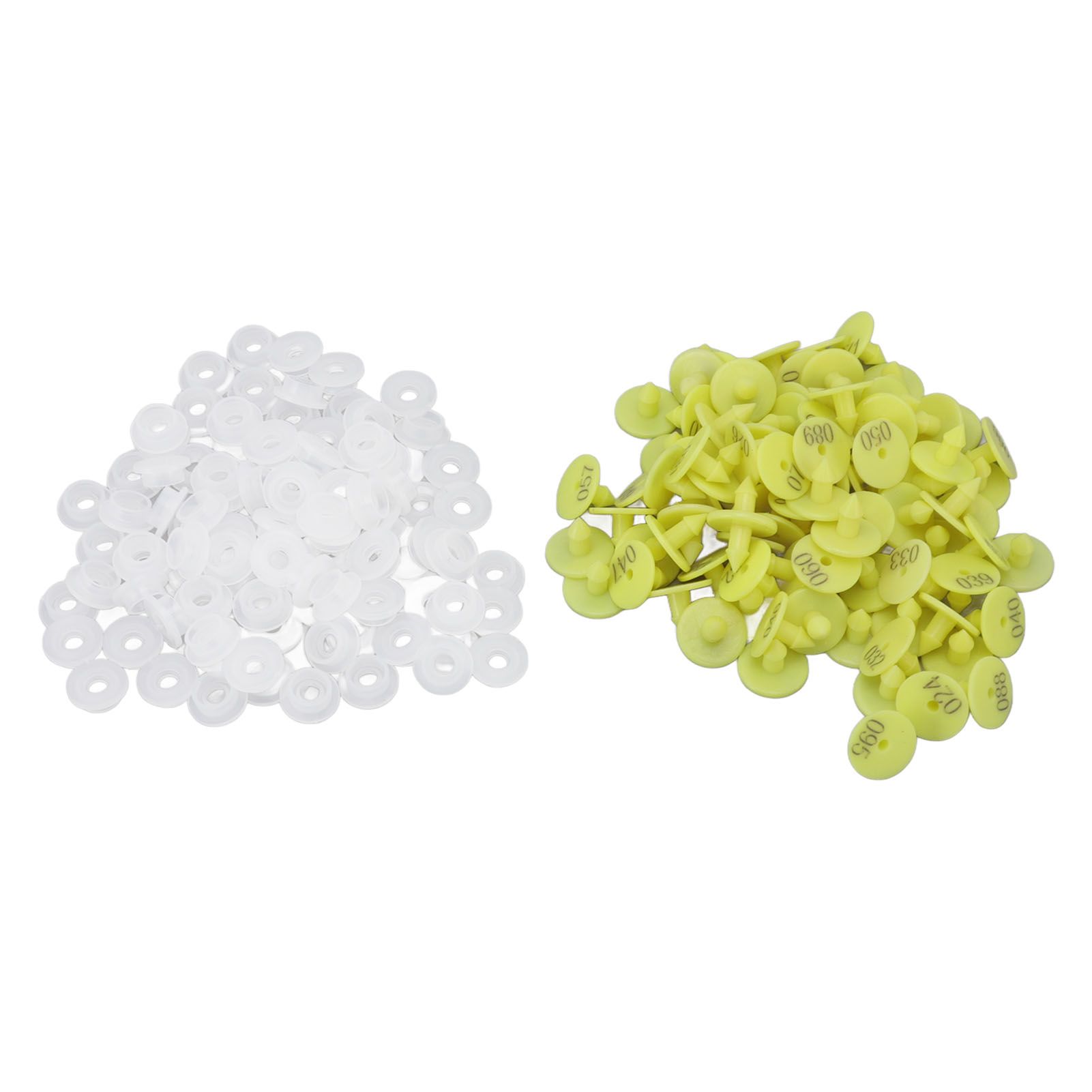 100PCS Livestock Ear Tag Bright Yellow PP Fadeless Reusable Universal Animal view 5