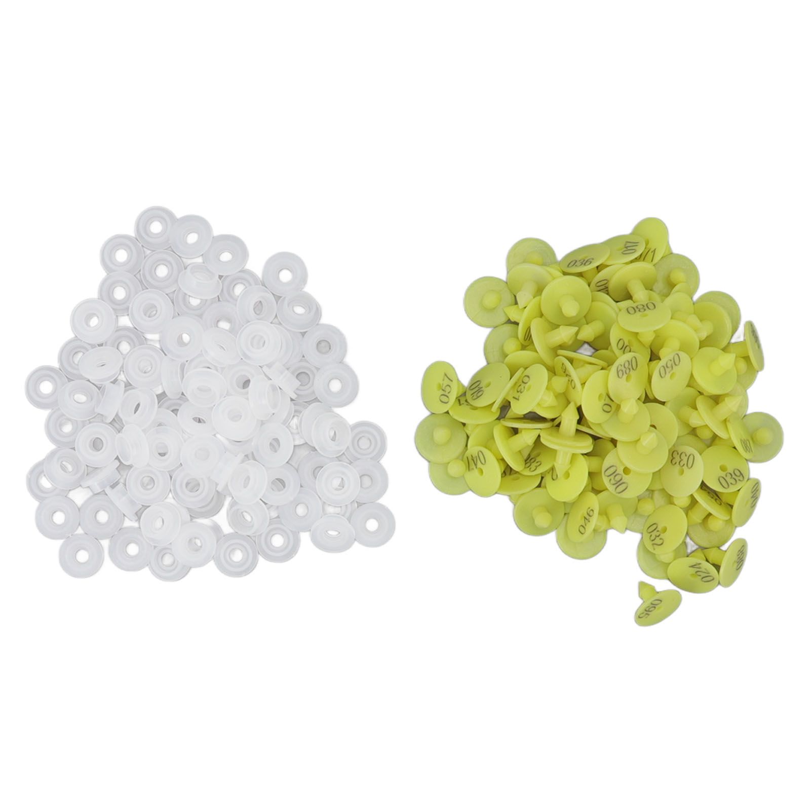 100PCS Livestock Ear Tag Bright Yellow PP Fadeless Reusable Universal Animal view 6