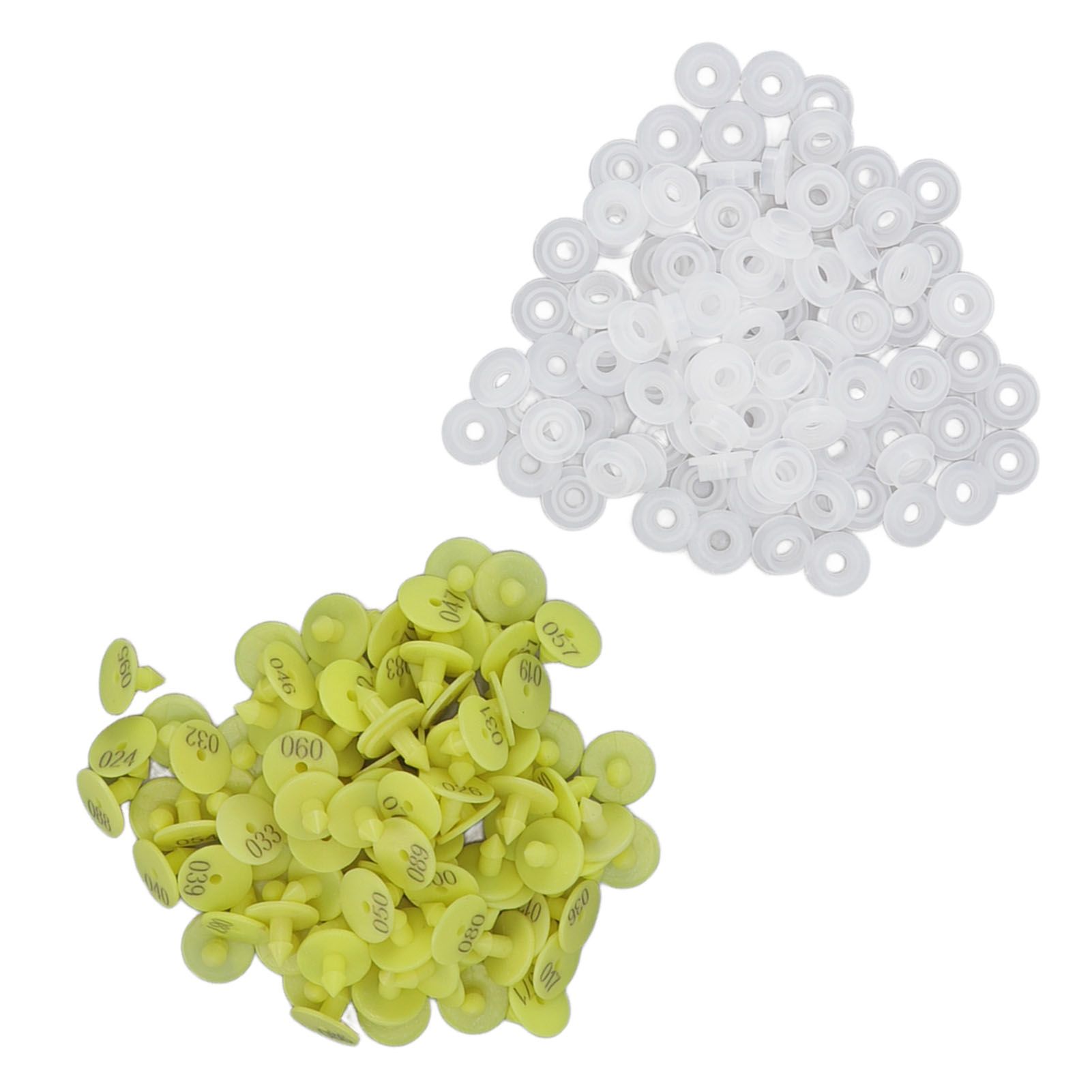 100PCS Livestock Ear Tag Bright Yellow PP Fadeless Reusable Universal Animal view 7