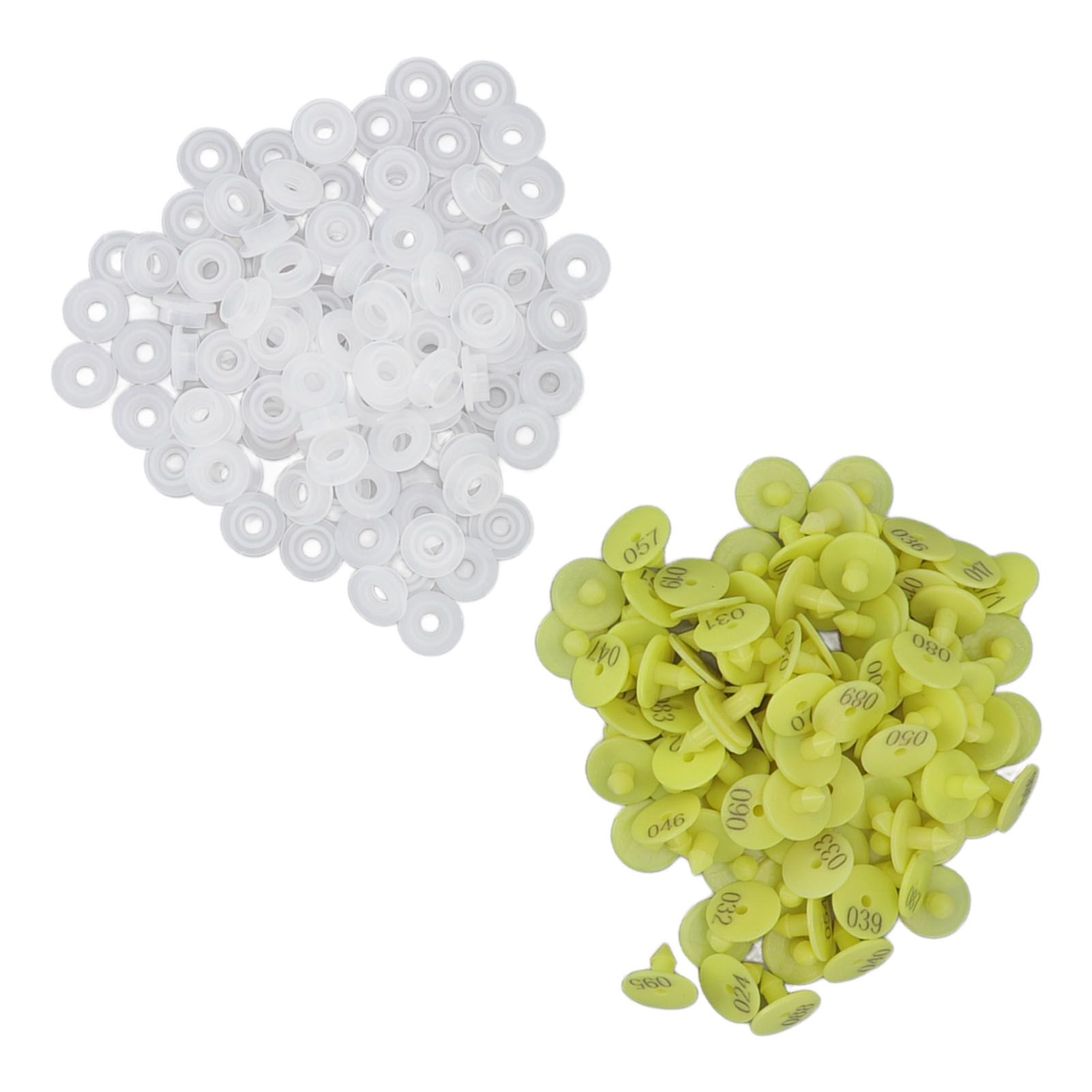 100PCS Livestock Ear Tag Bright Yellow PP Fadeless Reusable Universal Animal view 8