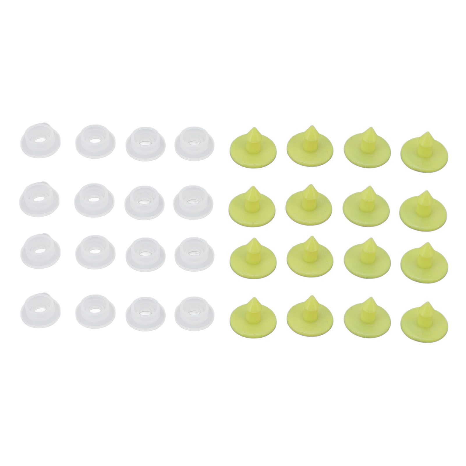 100PCS Livestock Ear Tag Bright Yellow PP Fadeless Reusable Universal Animal view 9