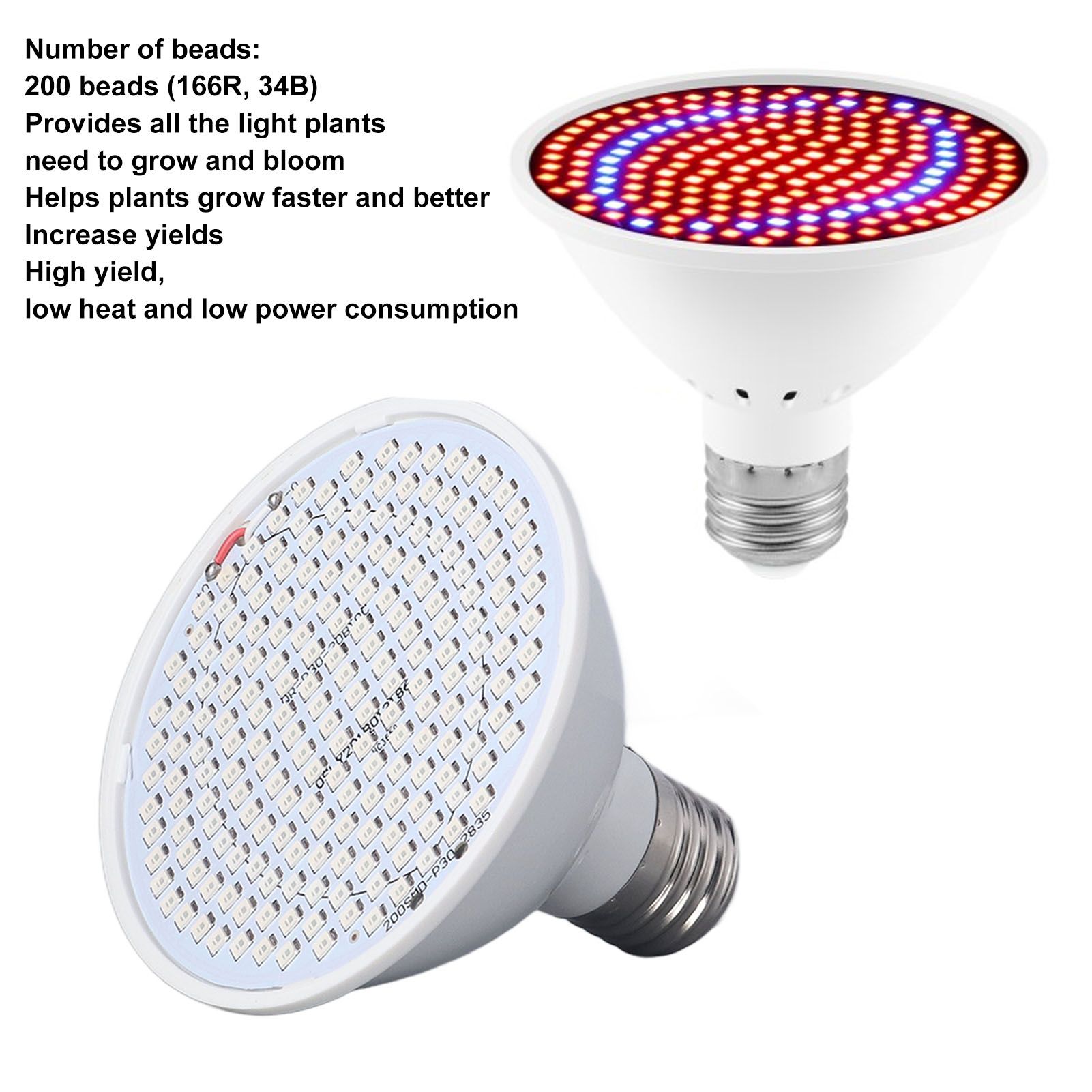 Plant Light E27 Bulb Red Blue Light E27 LED Grow Bulb for Indoor Seedlings view 15