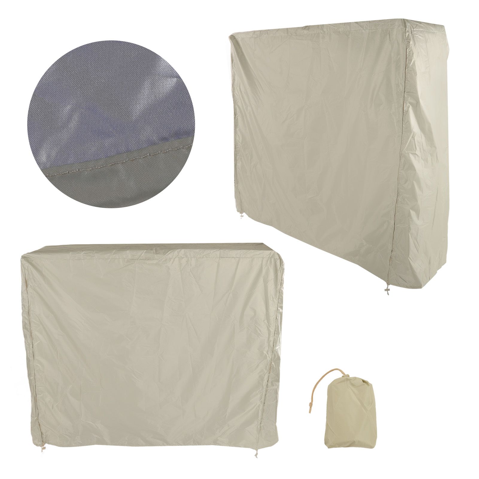 Table Tennis Table Dust Cover 190 Silver Coated Polyester Taffeta Courtyard view 10