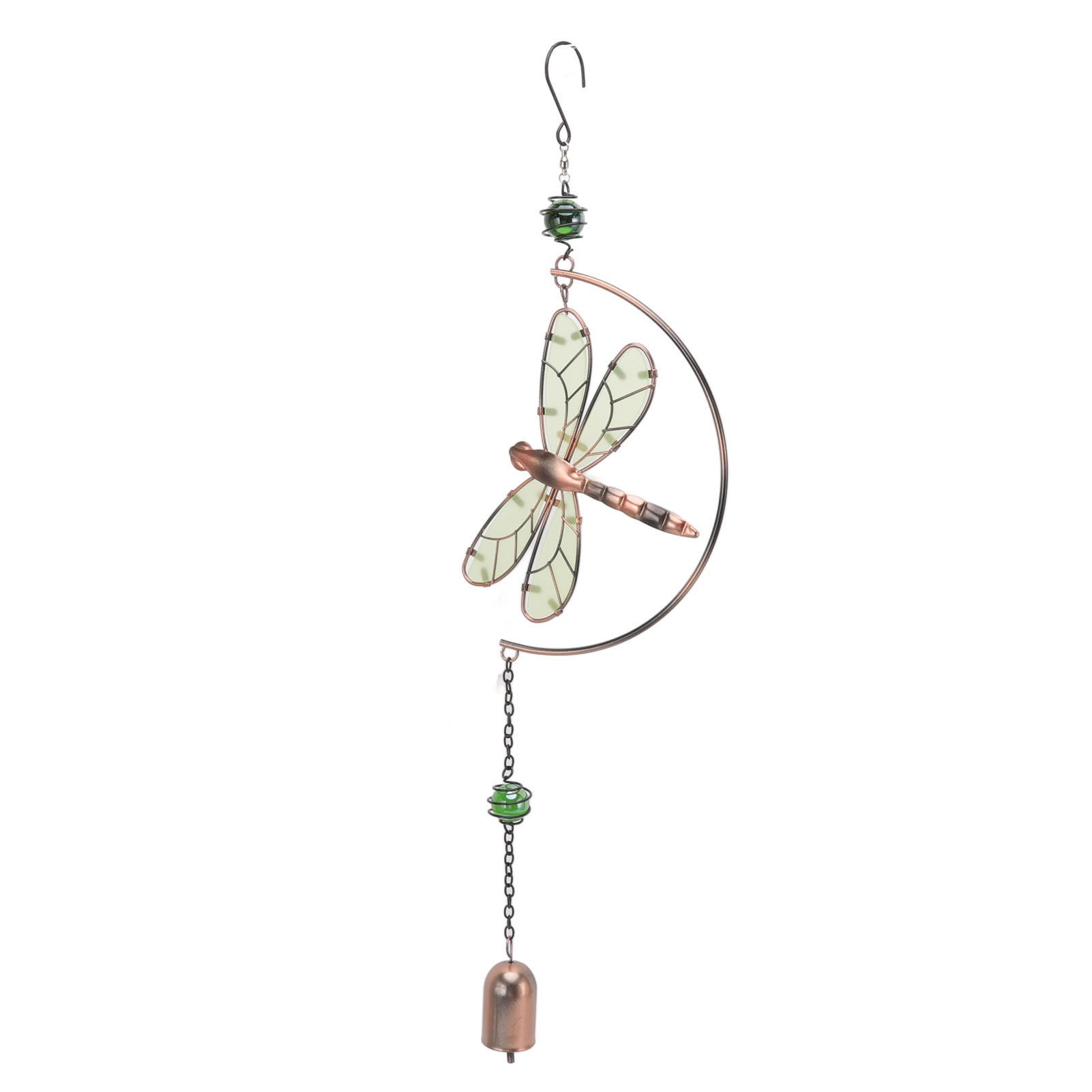 Dragonfly Wind Chimes Waterproof Beautiful Melody Iron Hanging Ornaments for view 3