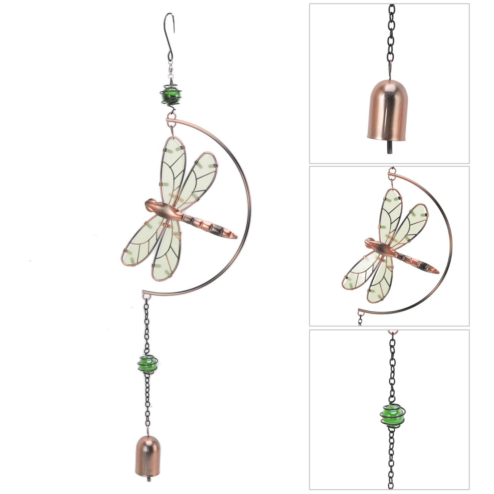 Dragonfly Wind Chimes Waterproof Beautiful Melody Iron Hanging Ornaments for view 10