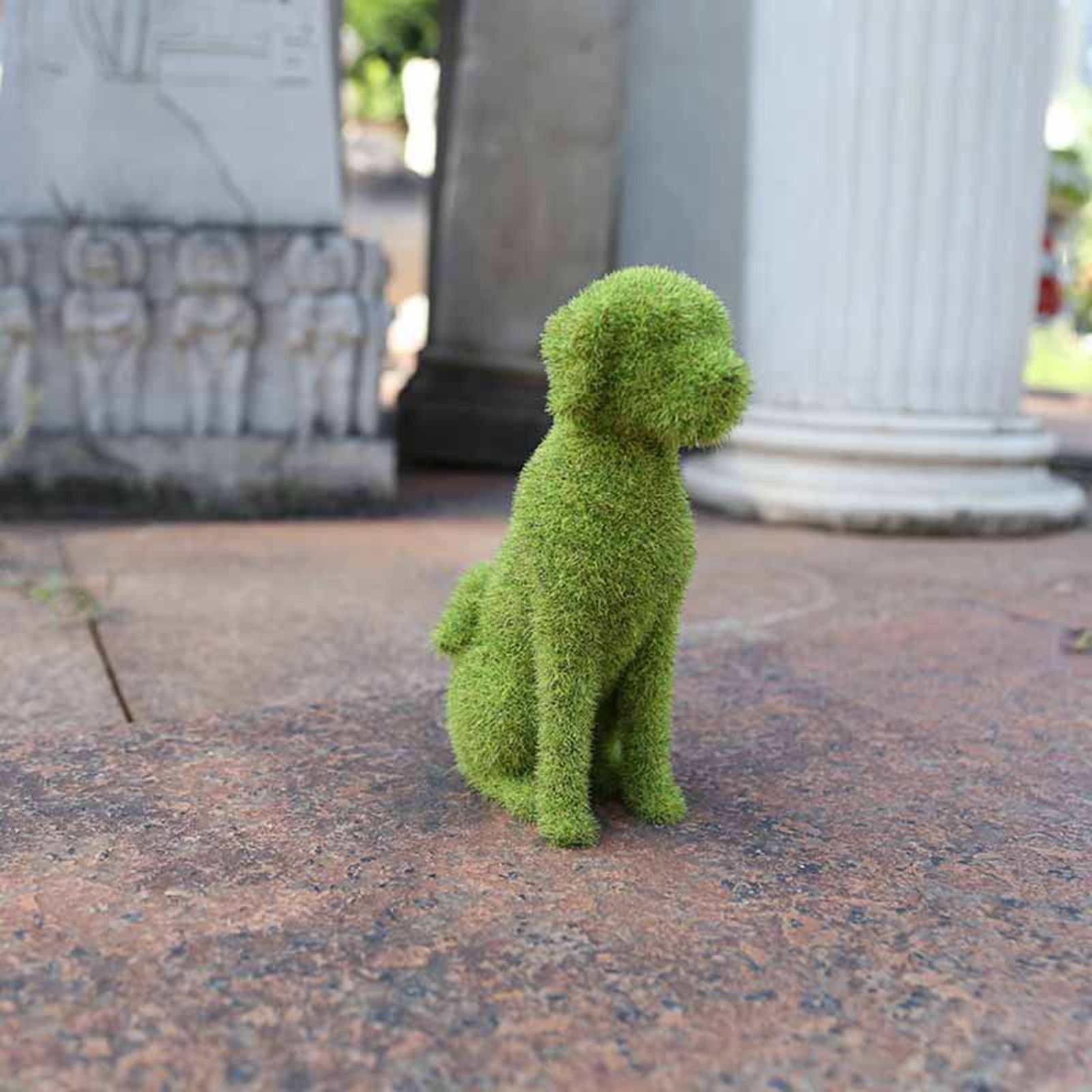 Flocked Animal Statue European Style Handcrafted Resin Simulation Moss Flocked view 5