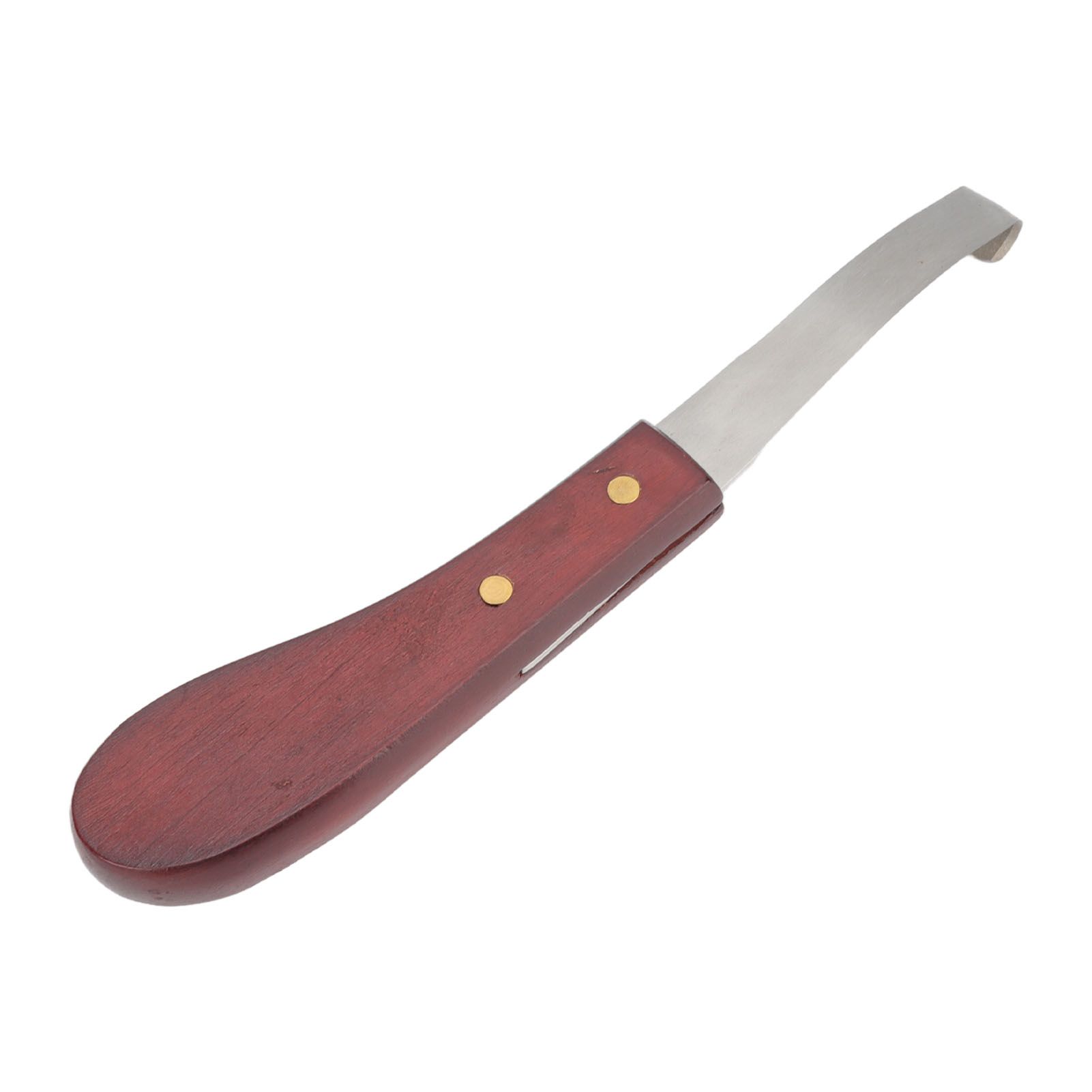 Hoof Knife Razor Stainless Steel Double Sided Blade Ergonomic Wooden Handle view 6