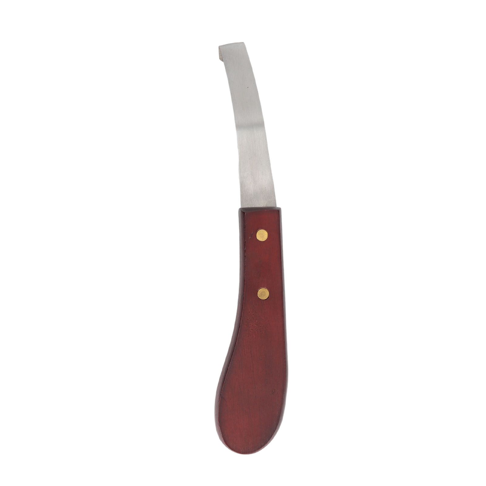 Hoof Knife Razor Stainless Steel Double Sided Blade Ergonomic Wooden Handle view 7