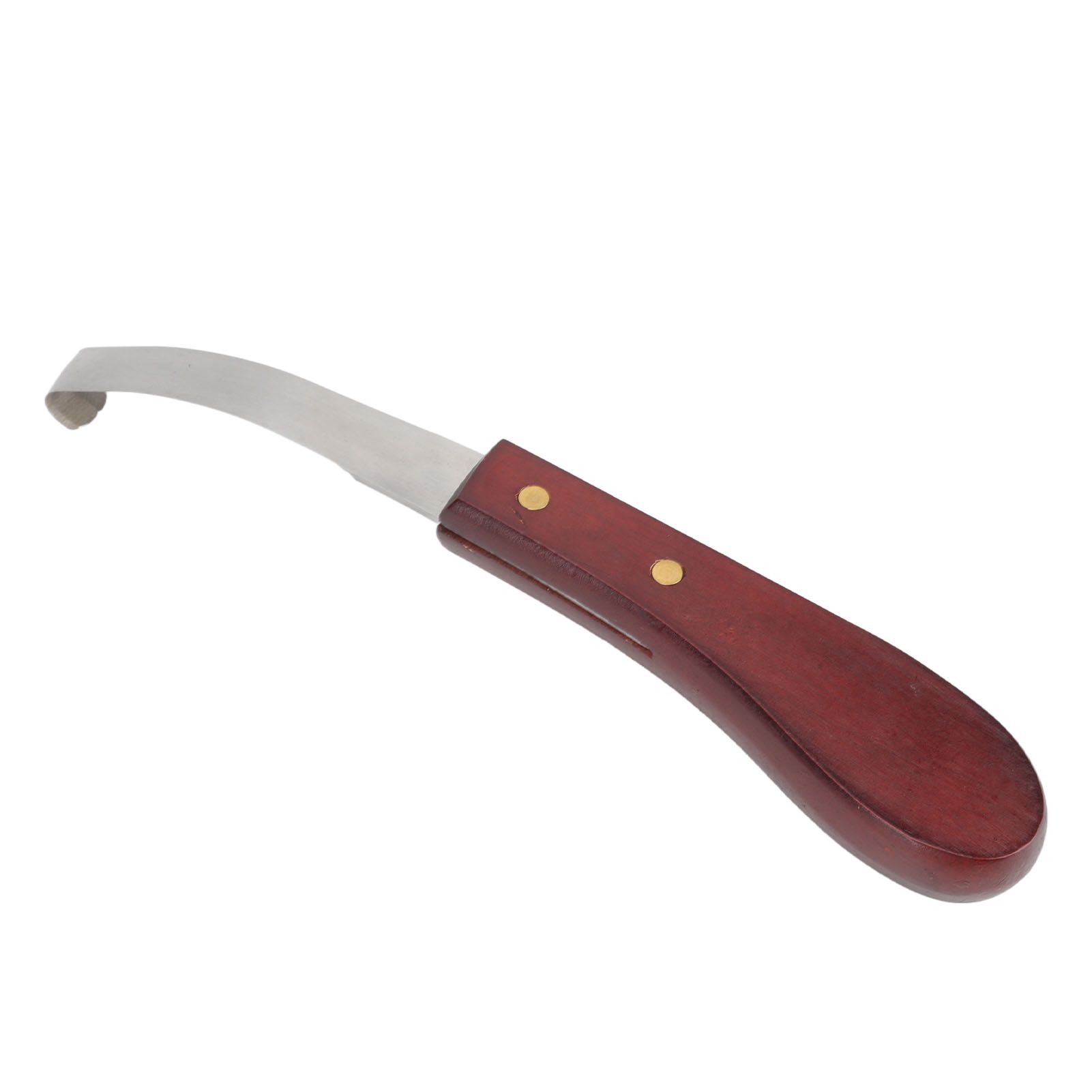 Hoof Knife Razor Stainless Steel Double Sided Blade Ergonomic Wooden Handle view 8