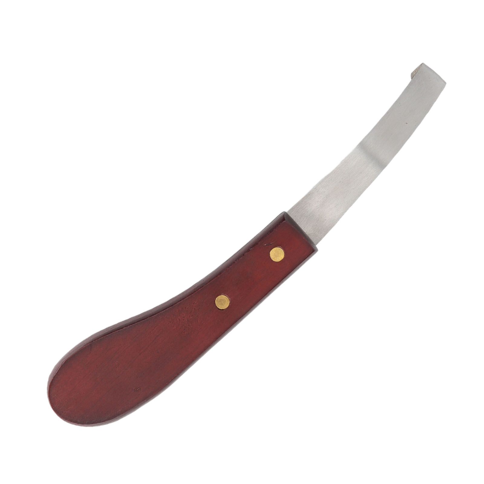 Hoof Knife Razor Stainless Steel Double Sided Blade Ergonomic Wooden Handle view 10