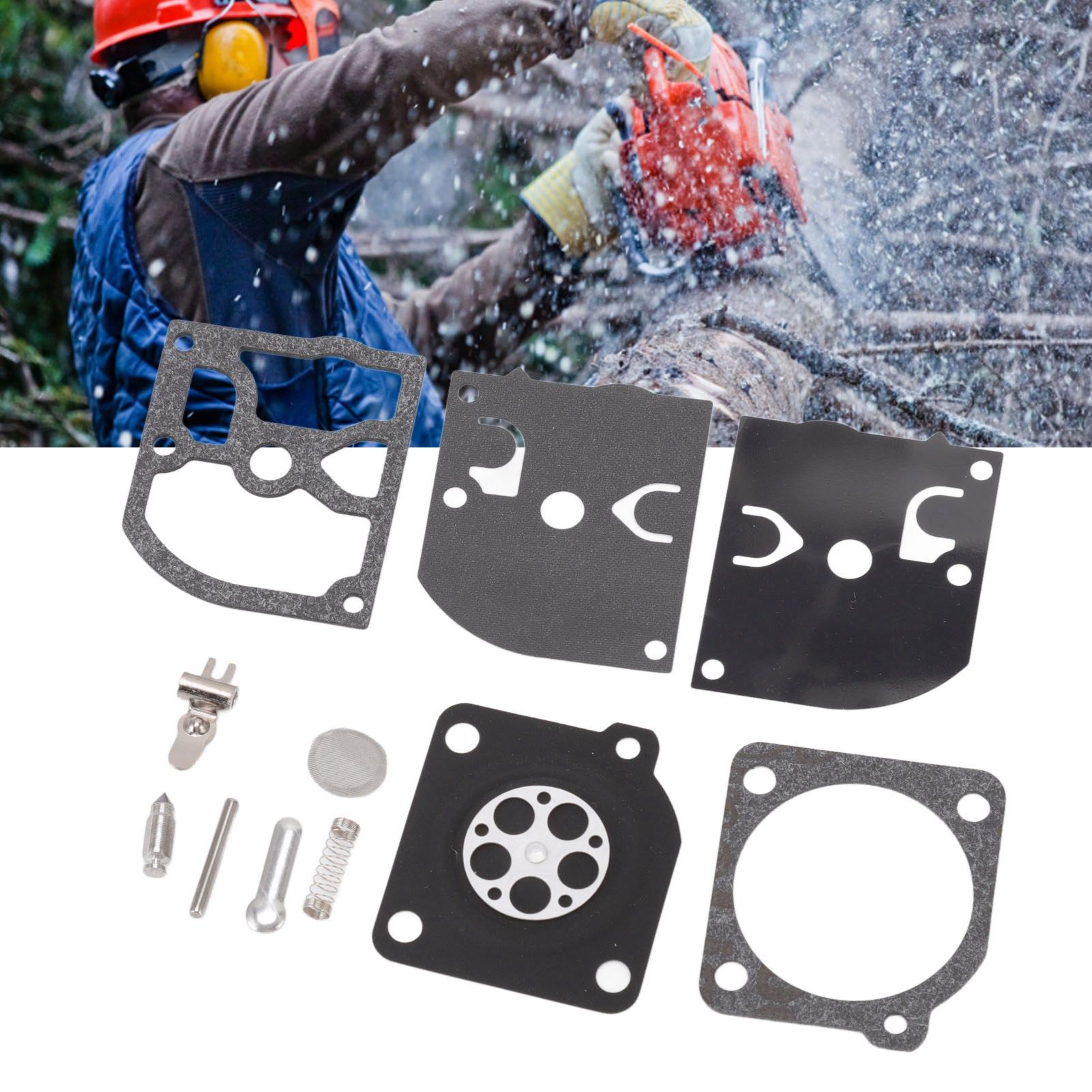 Carburetor Diaphragm Kit Gasket Metal and Paper for Zama Rb72 for Stihl Ms019 view 12