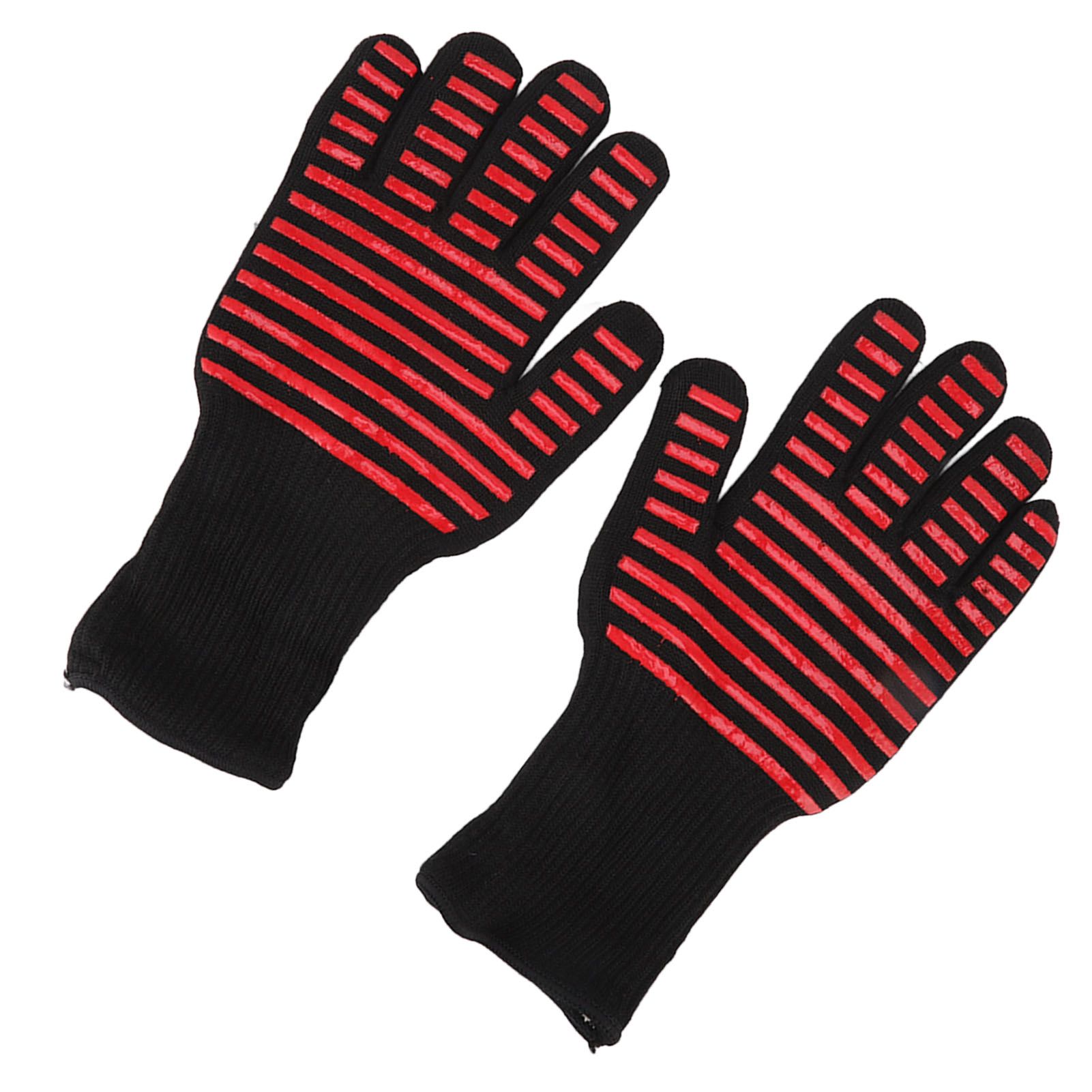 2PCS BBQ Fire Gloves Flame Retardant High Temperature Resistant Microwave Oven view 8