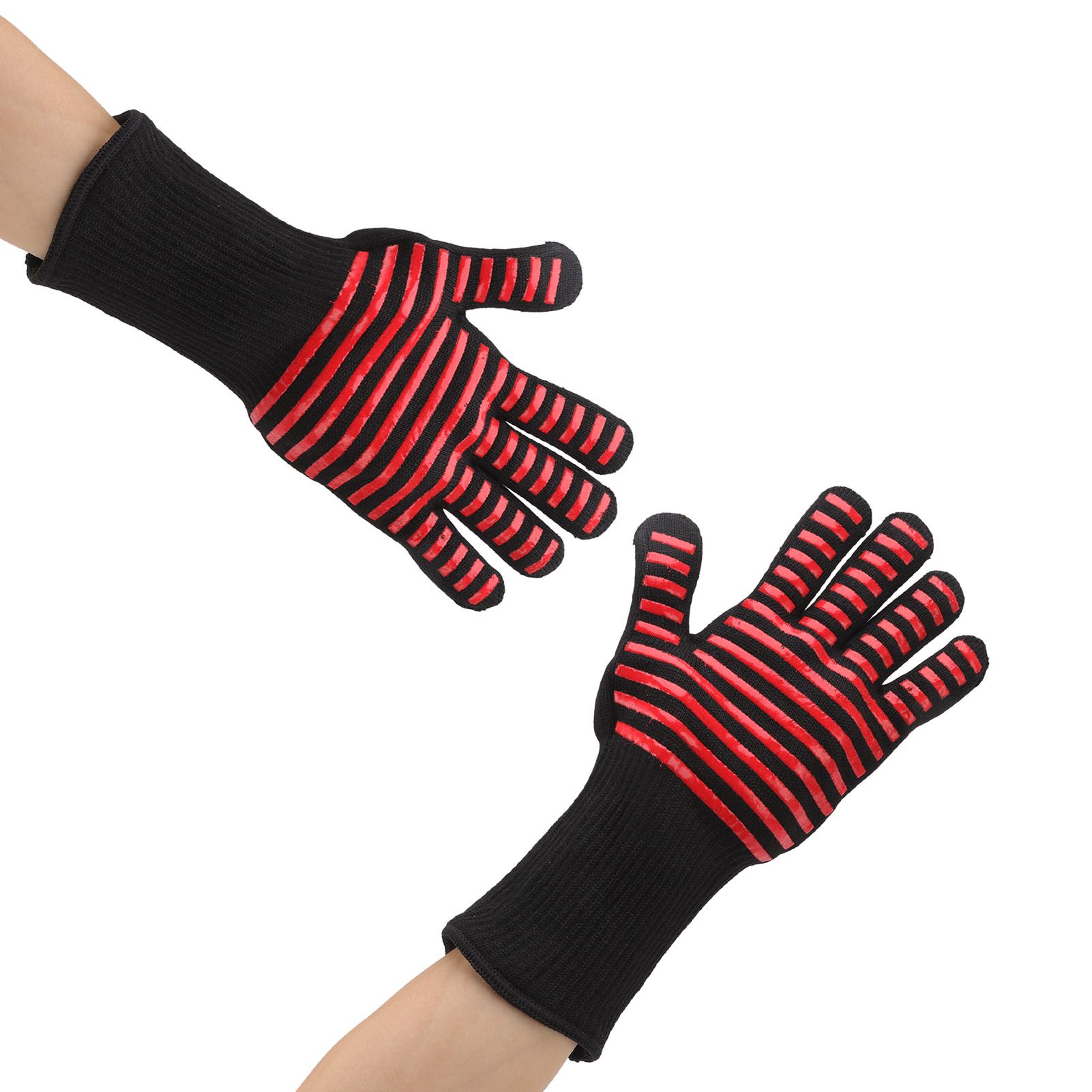 2PCS BBQ Fire Gloves Flame Retardant High Temperature Resistant Microwave Oven view 9
