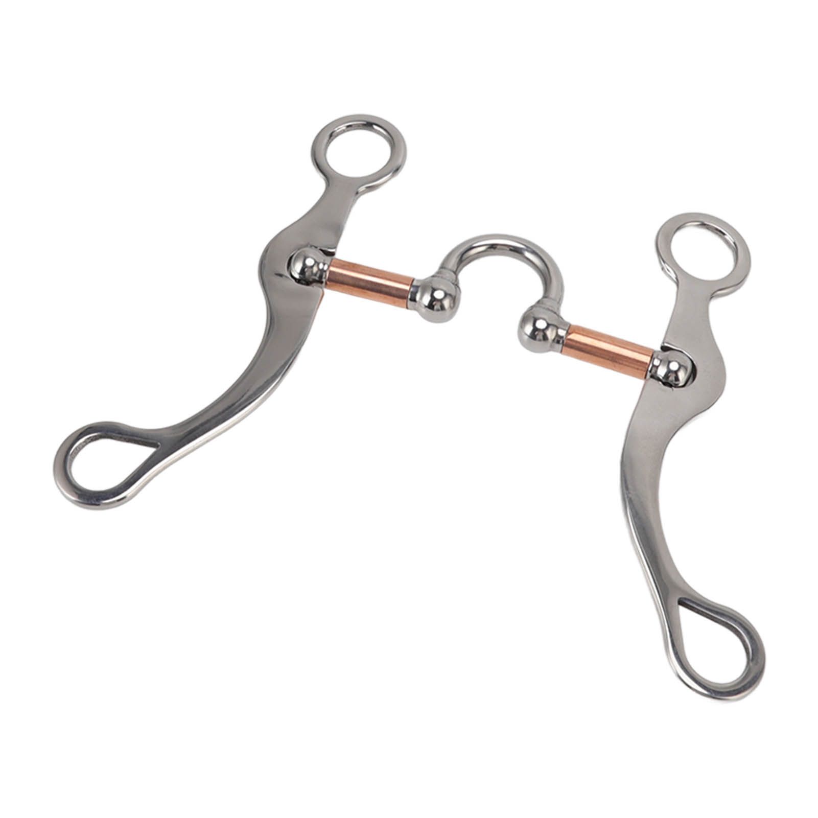 Horse Snaffle Bit Stainless Steel Rose Gold Plated Horse Gag Loose Ring view 2