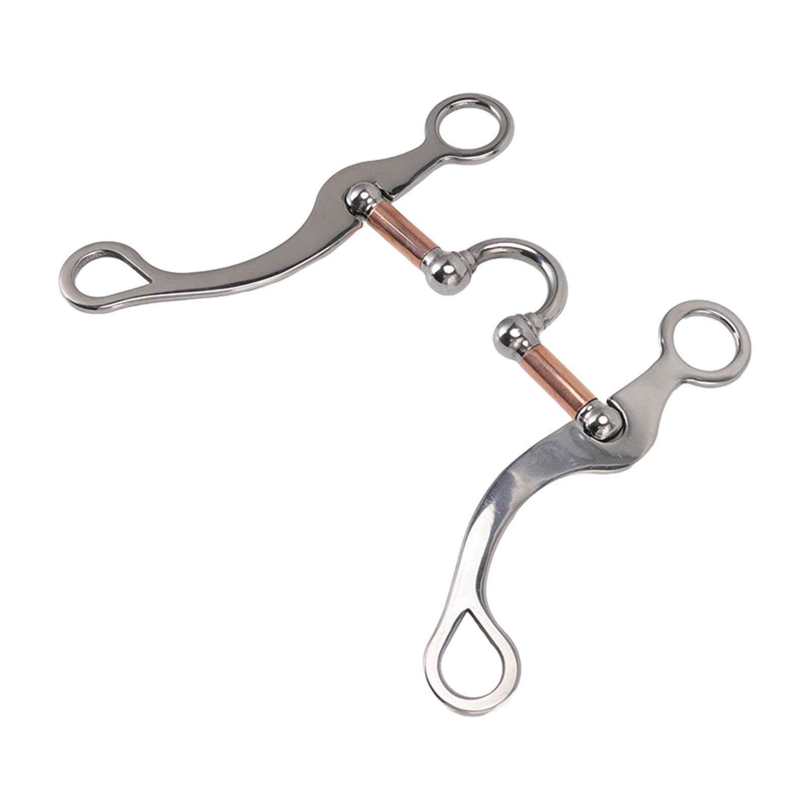 Horse Snaffle Bit Stainless Steel Rose Gold Plated Horse Gag Loose Ring view 3