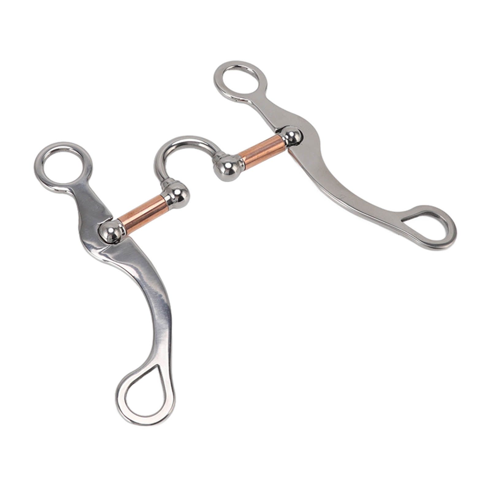 Horse Snaffle Bit Stainless Steel Rose Gold Plated Horse Gag Loose Ring view 4